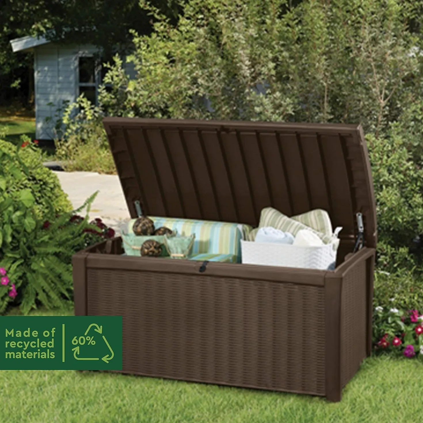 Keter BORNEO Coffre de rangement extérieur 416 litres Marron