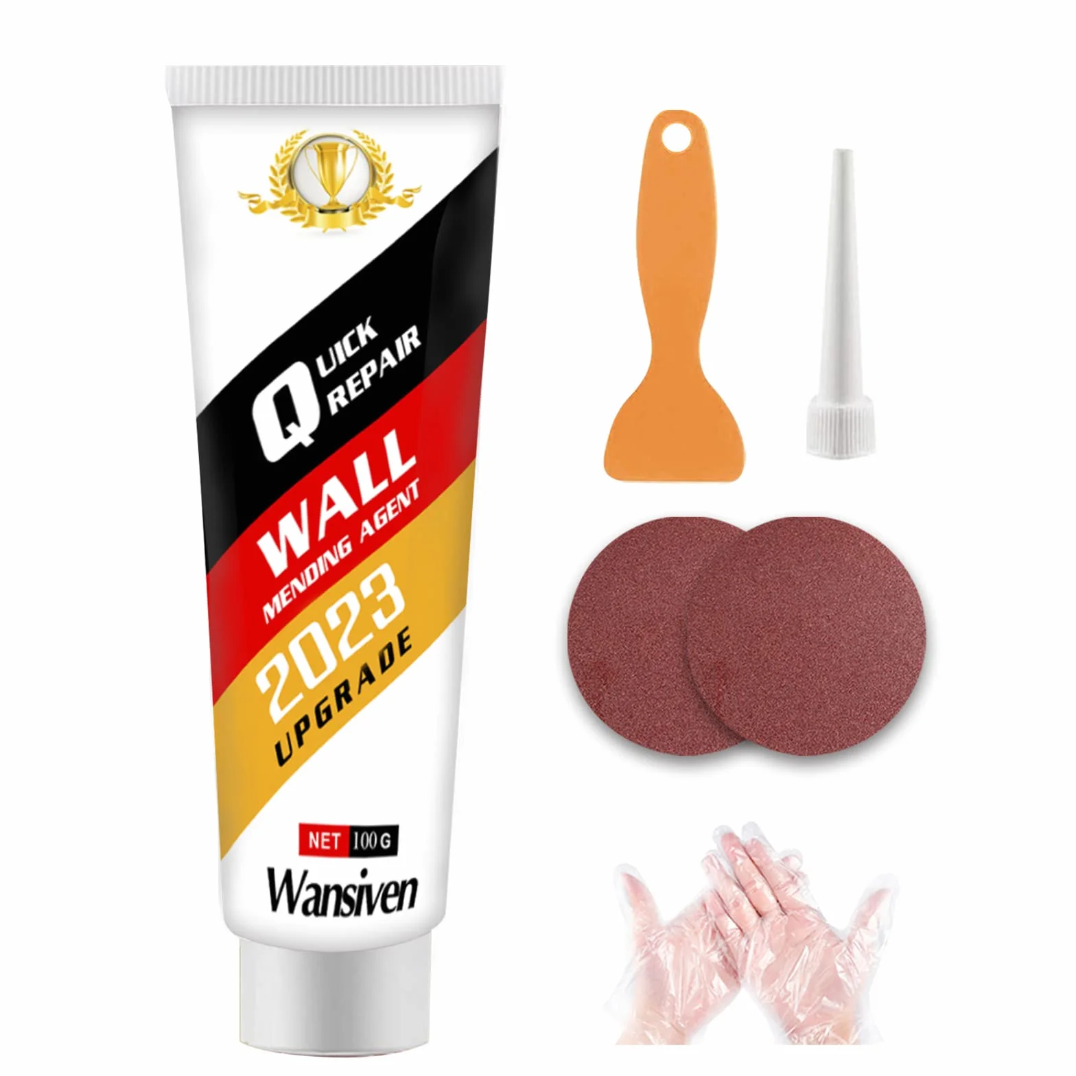 Crème de Réparation Murale, Enduit de Rebouchage Imperméable et à Séchage Rapide, Enduit de Rebouchage Pâte de Murs qui Répare Efficacement les Rayures, Trous, Fissures, Graffitis Sur les Murs (1)