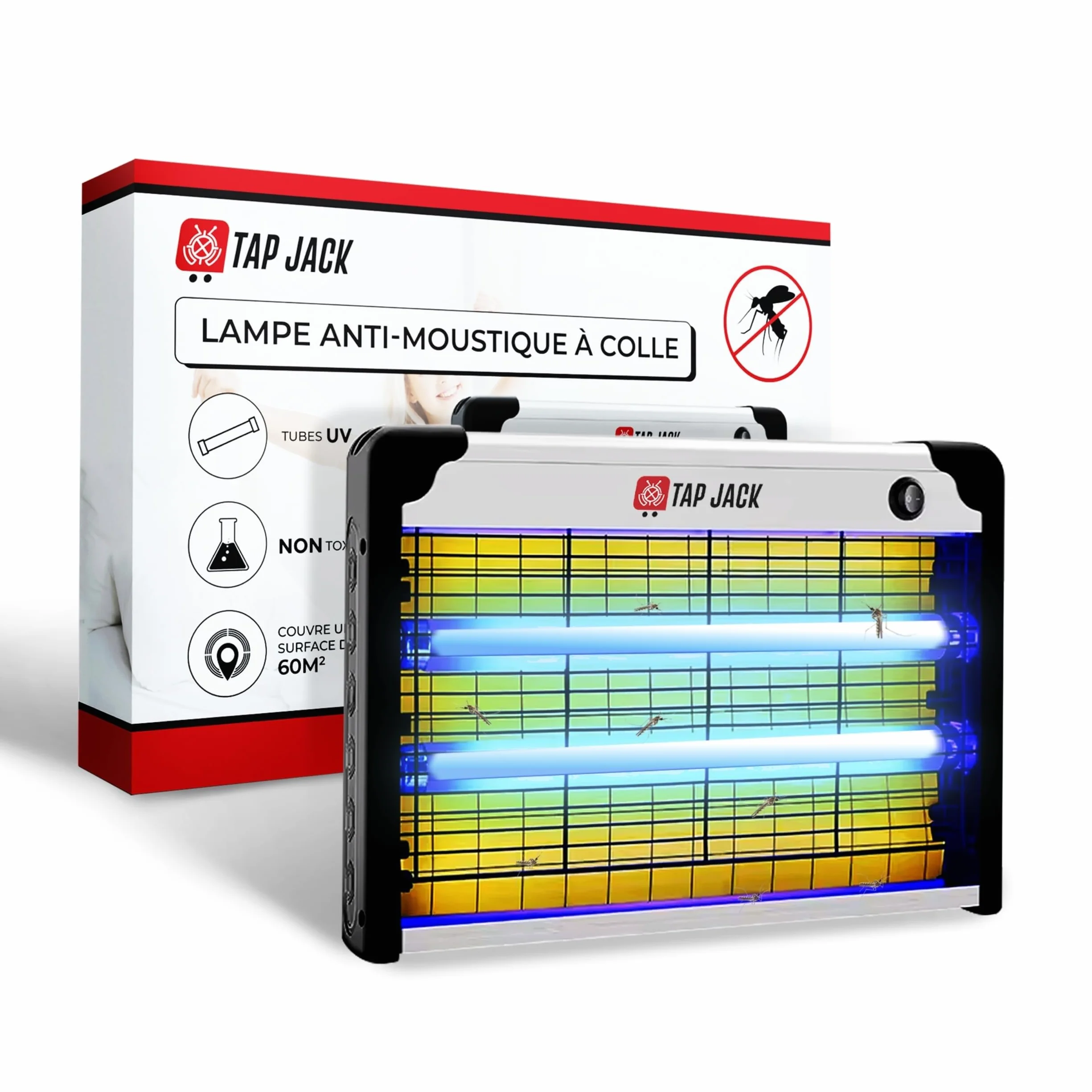 Lampe Anti-Moustique À Glue UV - Capture sans Choc Électrique - Silencieuse - Protection Insectes Volants