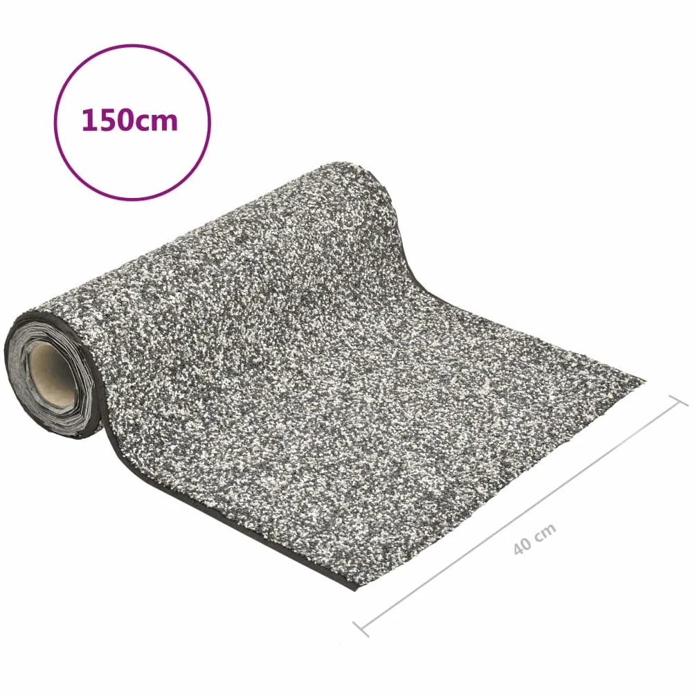 Tomostar Revêtement de Pierre Bâche de Bassin Tapis Gravillonnée Gris 150x40 cm