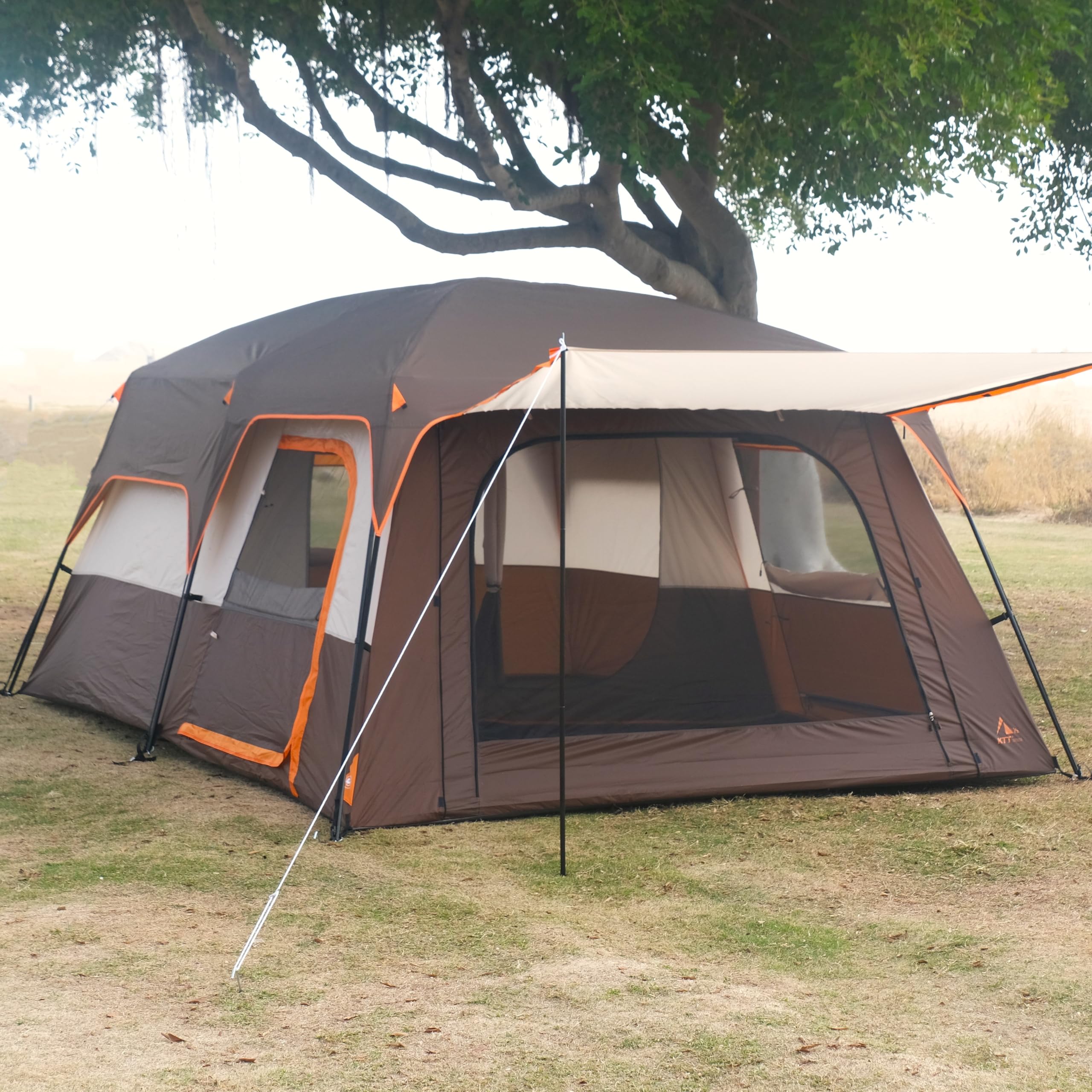 Expansive Family Cabin Tent with Dual-Room Design