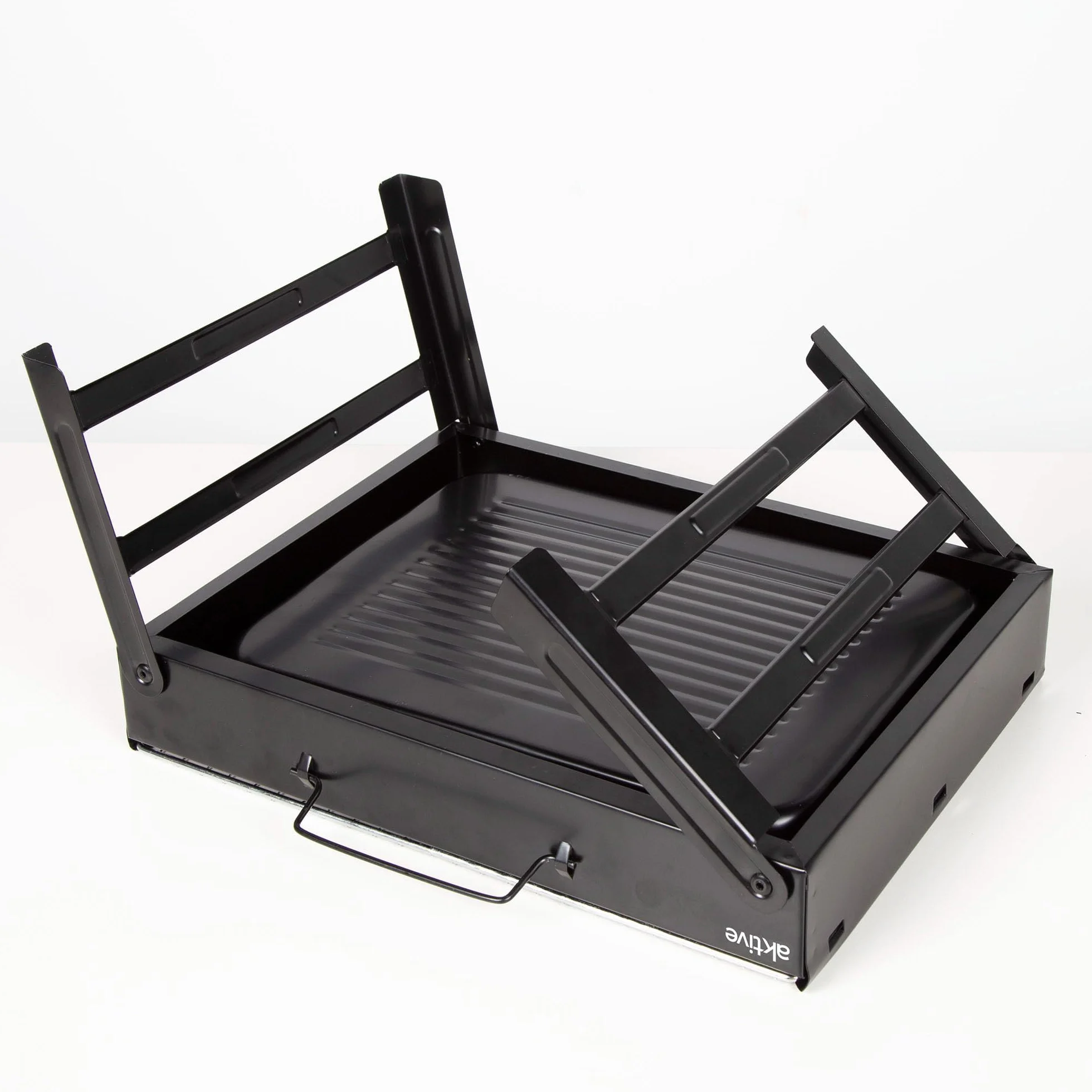 Aktive Barbecue portable pliant rectangulaire 40x28x20 cm noir