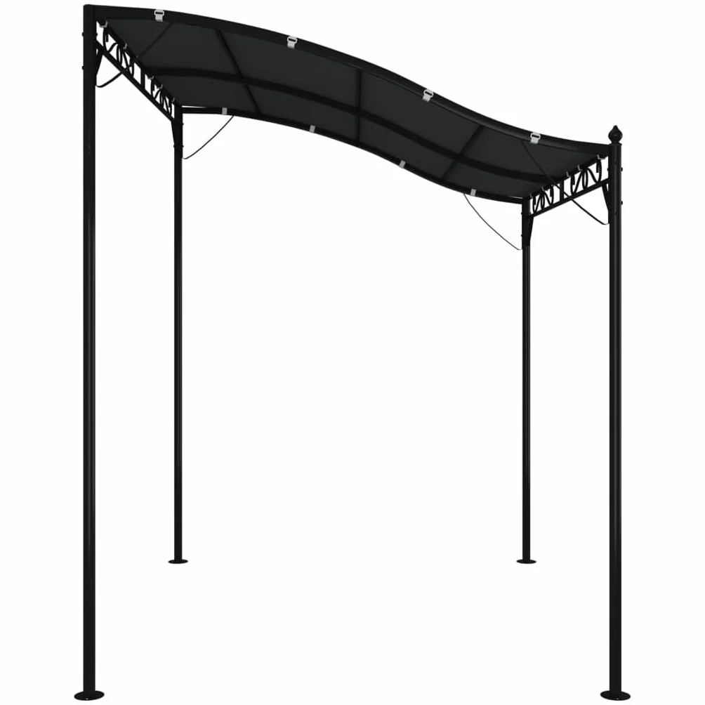 Auvent anthracite 2x2,3 m 180 g/m² tissu acier