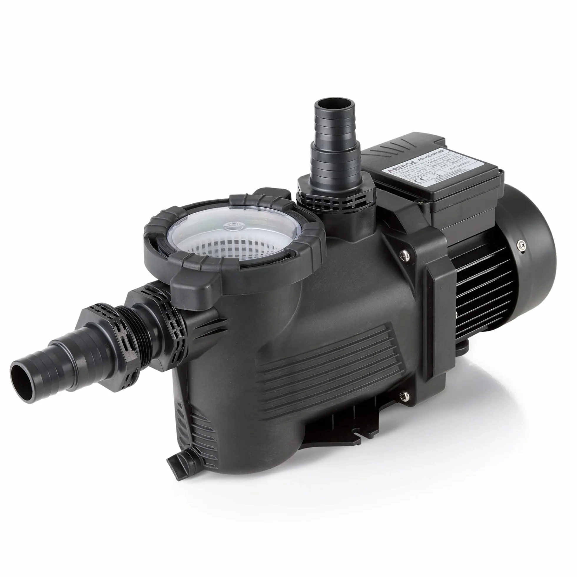 Arebos Pompe de piscine 350W 9500 l/h Filtration avec préfiltre