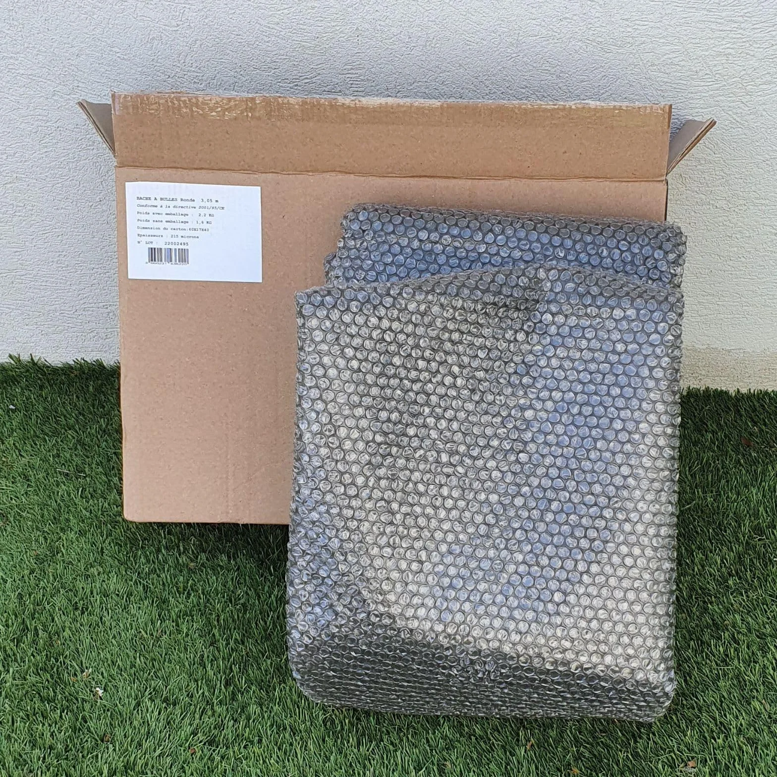 Bâche Solaire Piscine Ronde 366 cm Gris Silver 215 Microns