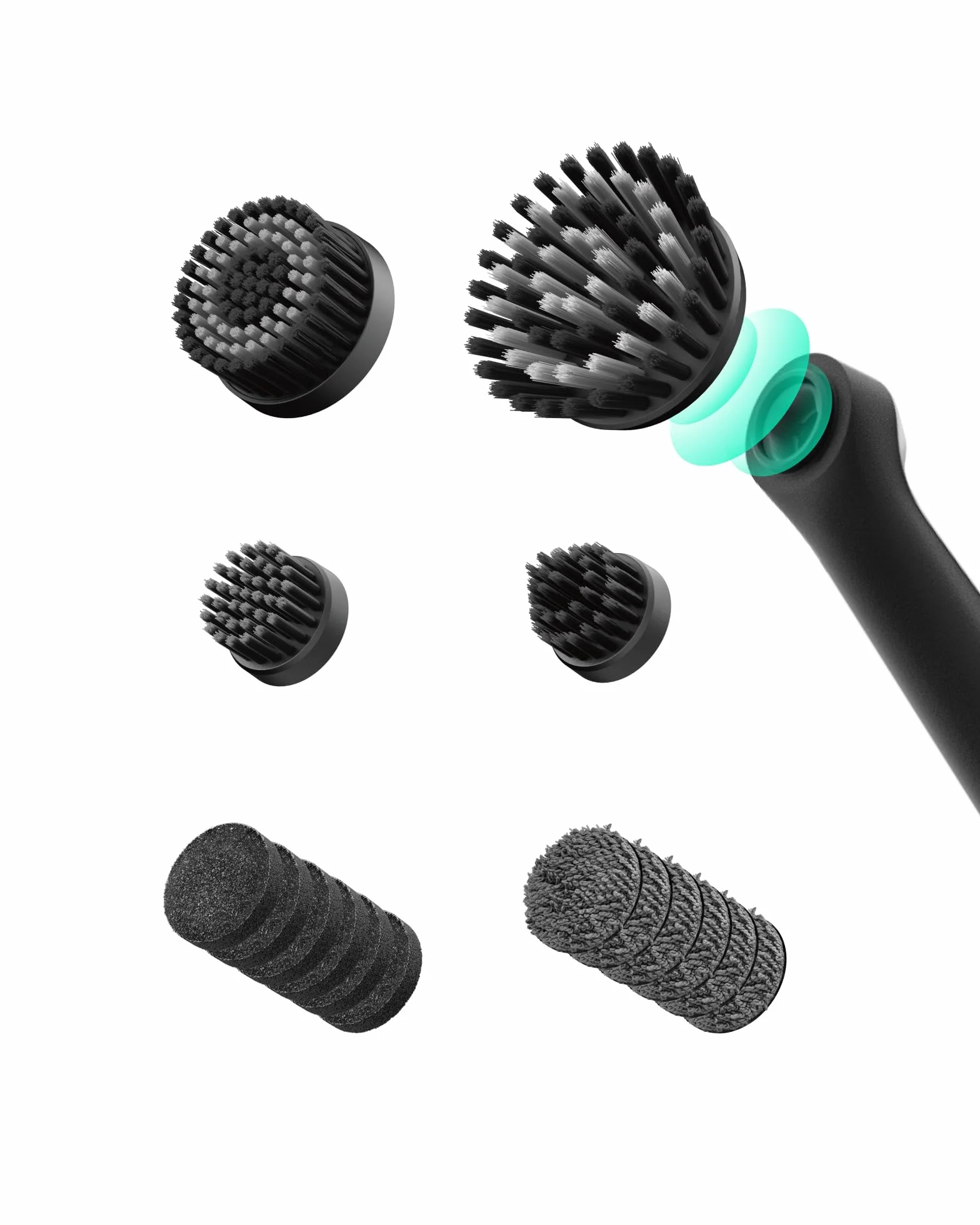 HOTO 16 têtes de Brosse de Remplacement pour la Brosse à Joints Wand™ – adaptées au Nettoyage des Carreaux, Joints, Coins et Fissures