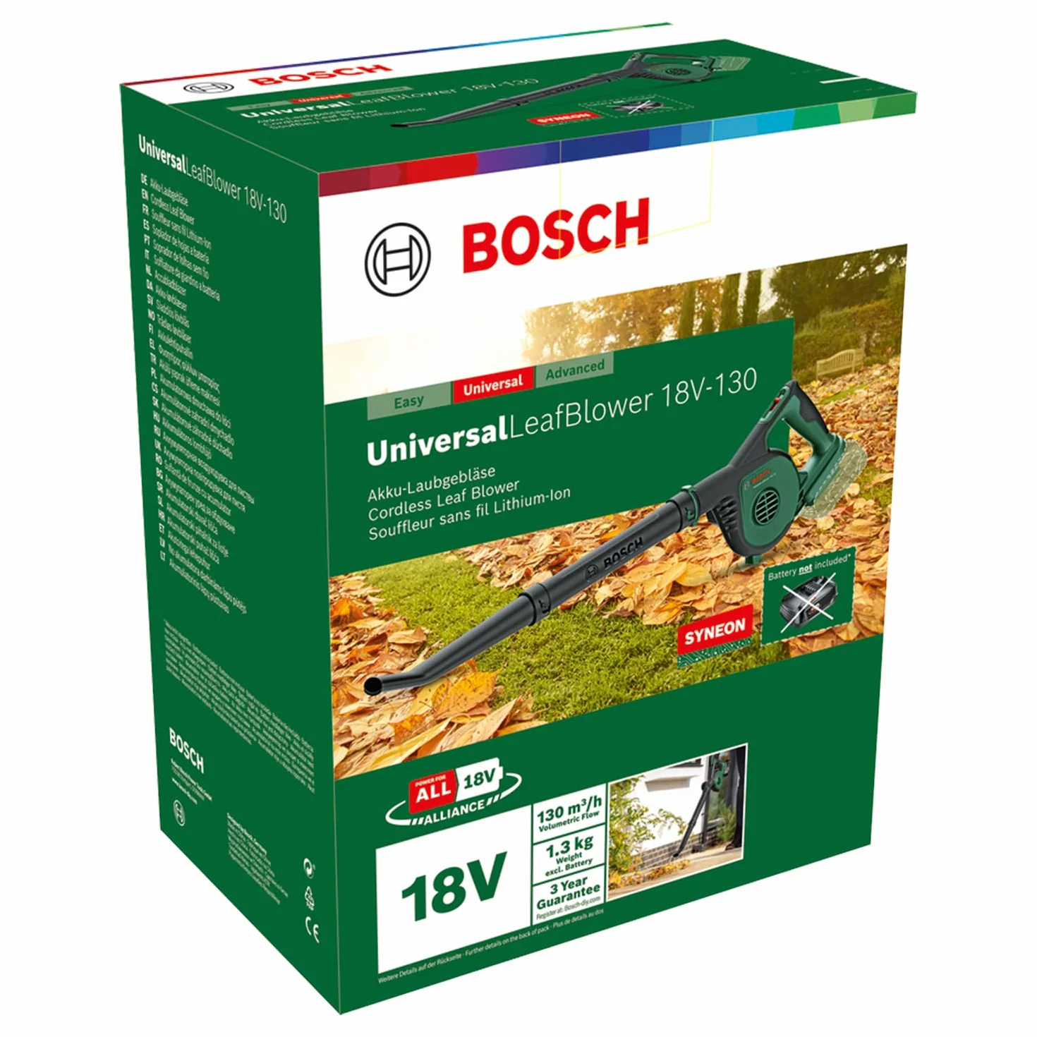 Bosch UniversalLeafBlower 18V-130 Souffleur de Feuilles sans Fil 18V