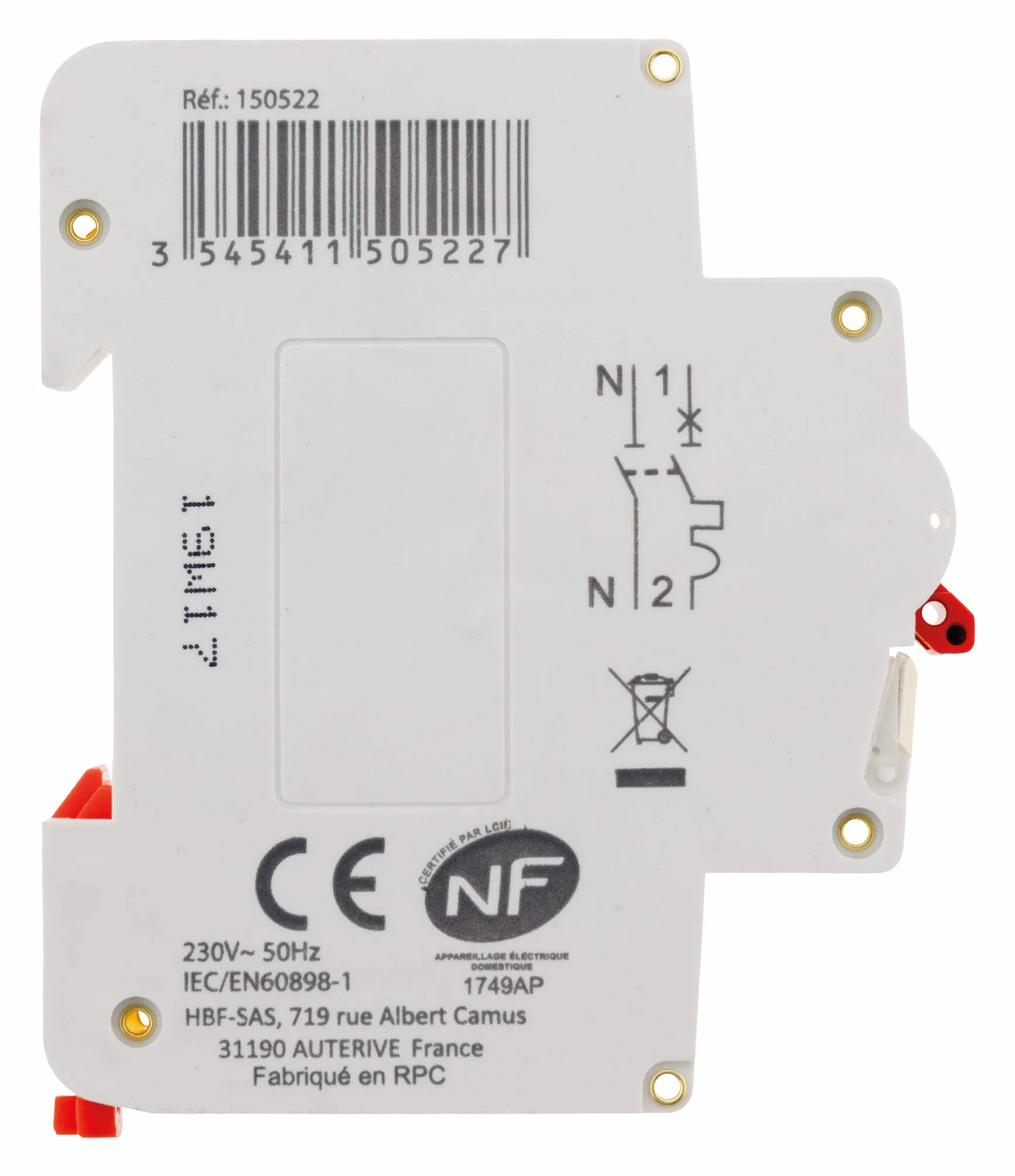 Thomson Disjoncteur à vis PH+N 16A NF Pouvoir de coupure 4.5KA