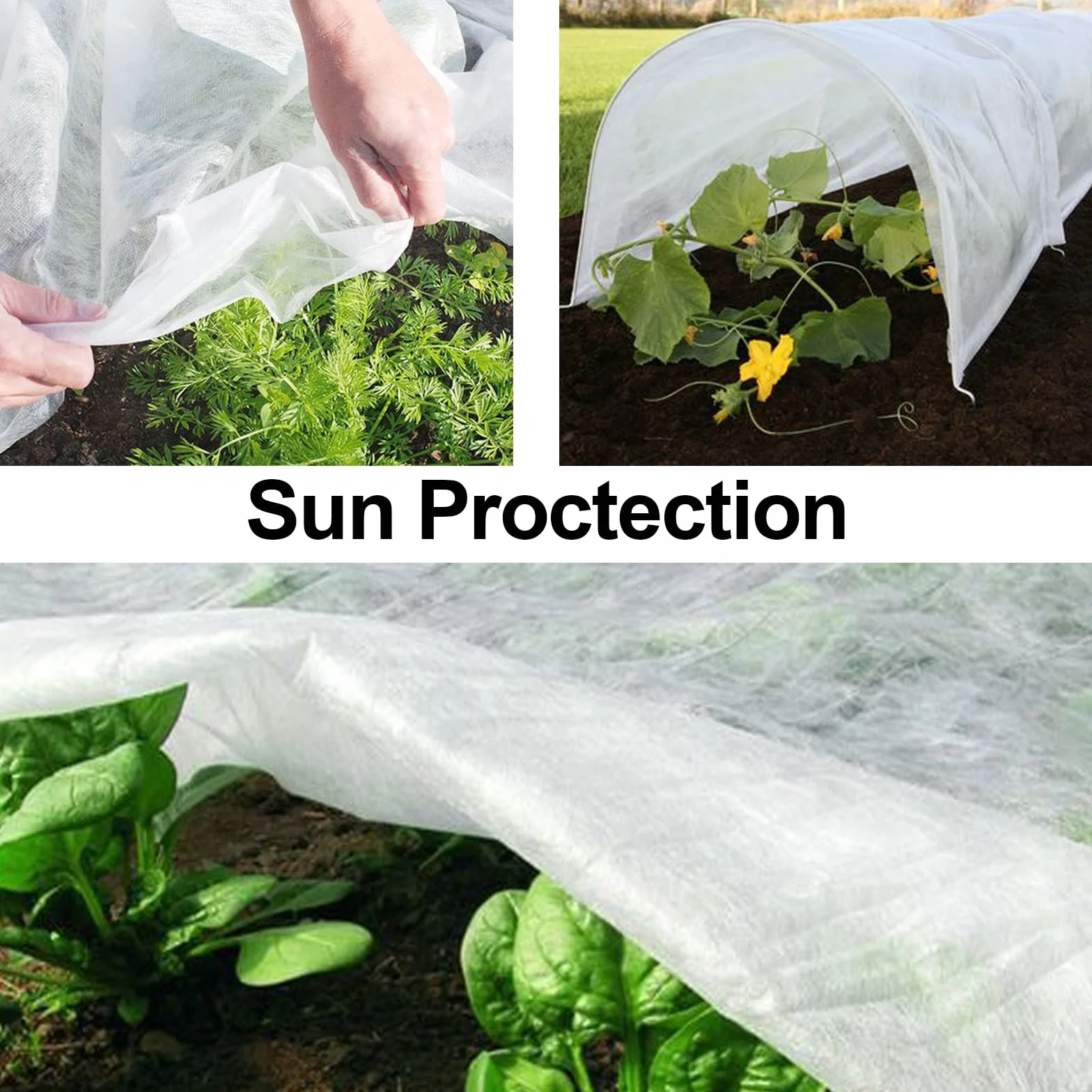 Non-tissée de Protection Hivernale 30g/m² 1.6m x 8m Protection Contre Gel des Plantes Perméable Coupe-Vent