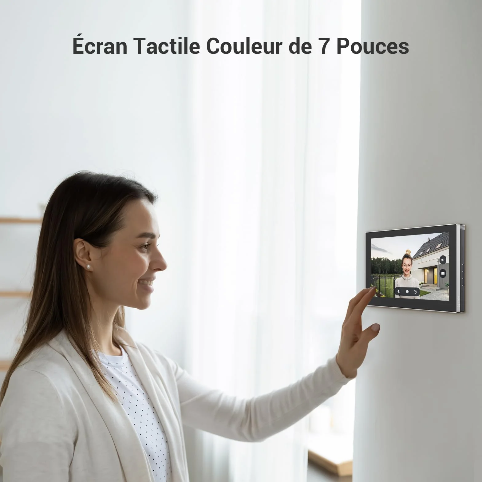 EZVIZ CP7 2K Visiophone Connecté Interphone Vidéo 7 Pouces Moniteur Tactile Unlock à Distance 2 Fils Détection Humaine RFID Audio Bidirectionnel Vision Nocturne Étanche WiFi bi-Bande