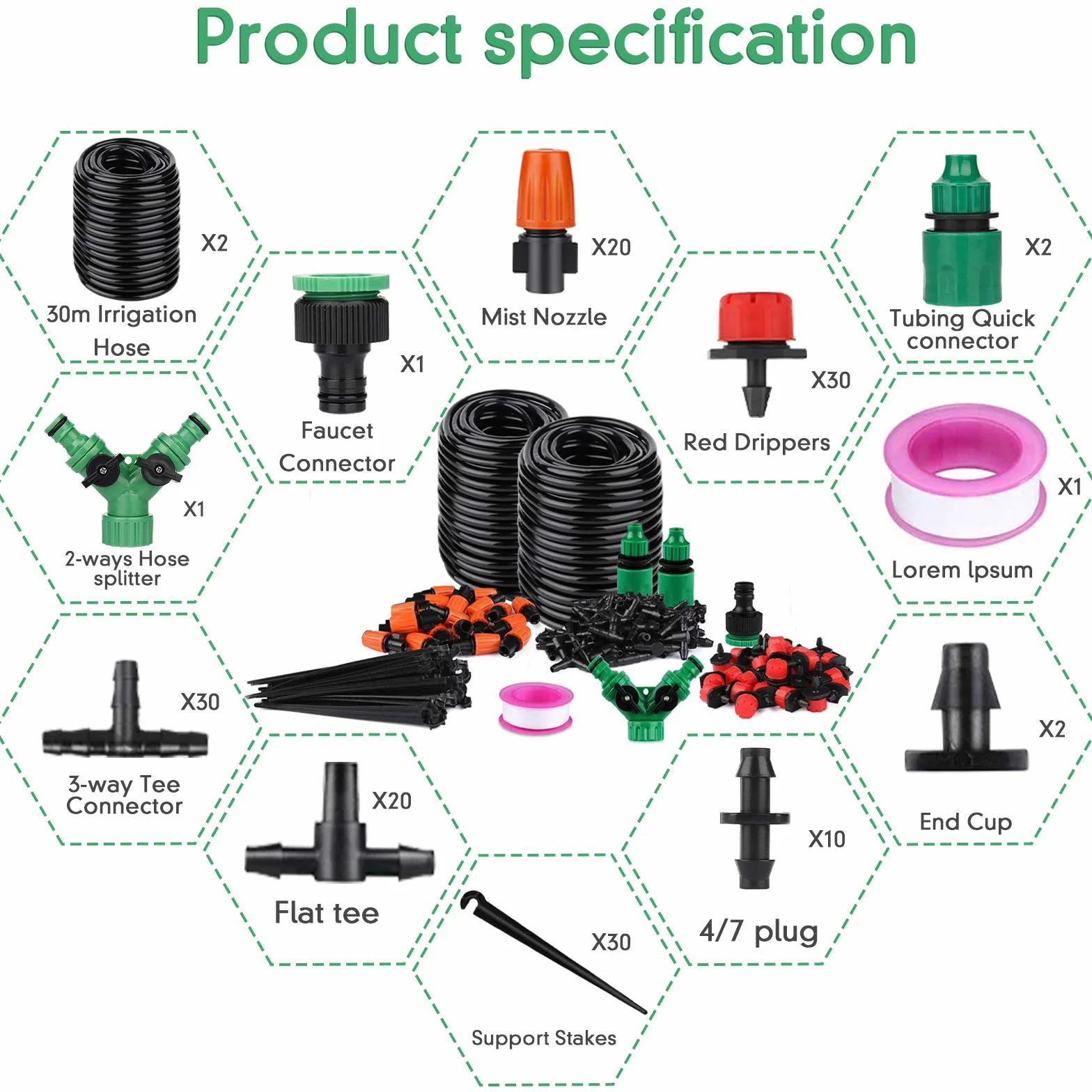 Kit d'irrigation Goutte à Goutte 149 Pièces, Système d'Arrosage Automatique avec Tuyau 30M pour Jardin Plantes