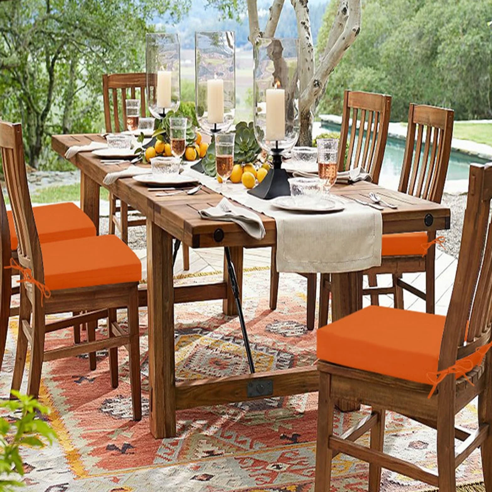 uyeoco Housse de Coussin Exterieur 60x60/45x45/50x50cm Impermeable Jardin Canapés