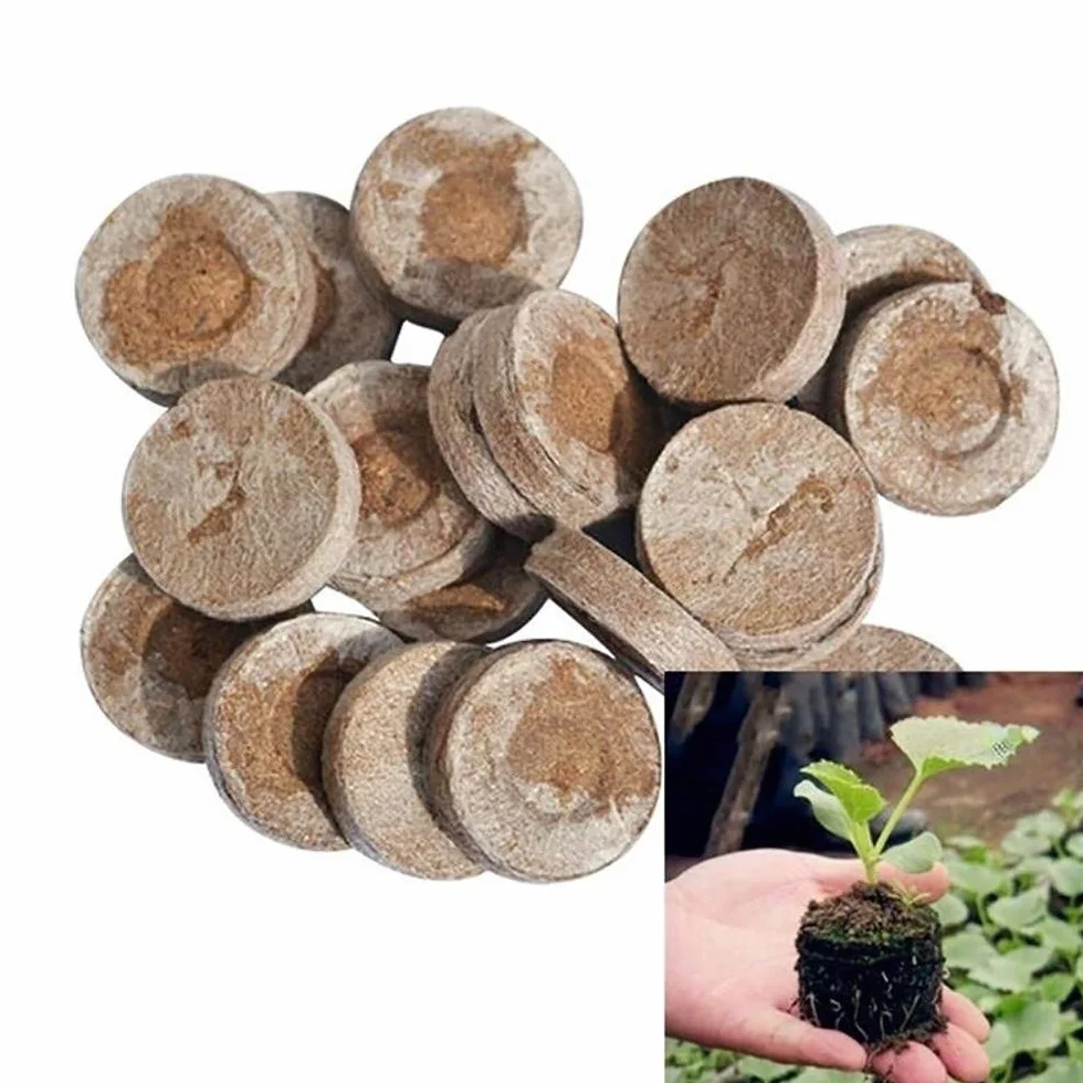 Pastille de Tourbe Compressée Granulés Bouchons Culture Plantes Jardinage 5 Pack