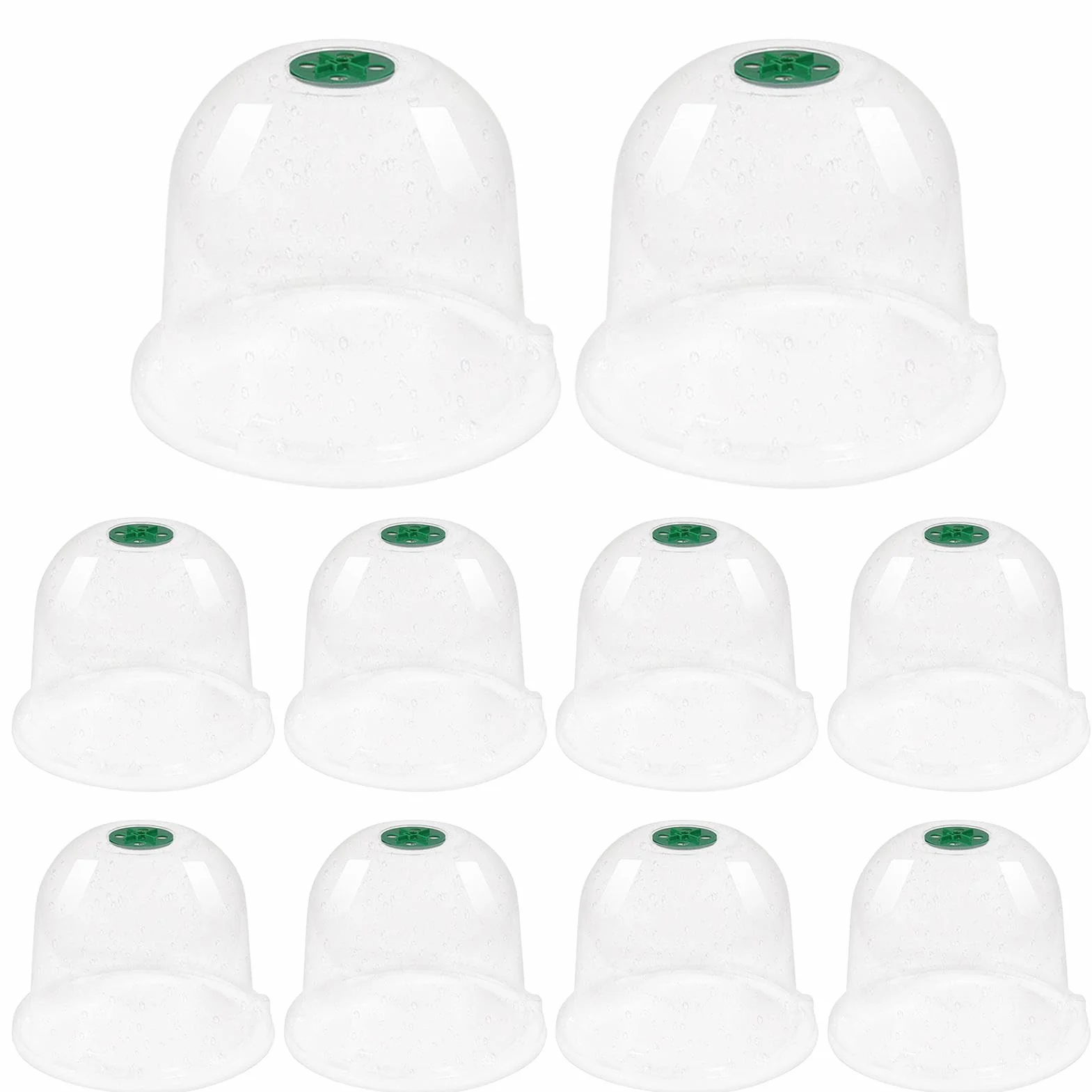 Lot de 10 Cloches de Jardin Transparentes réglables pour protéger contre les escargots et les oiseaux