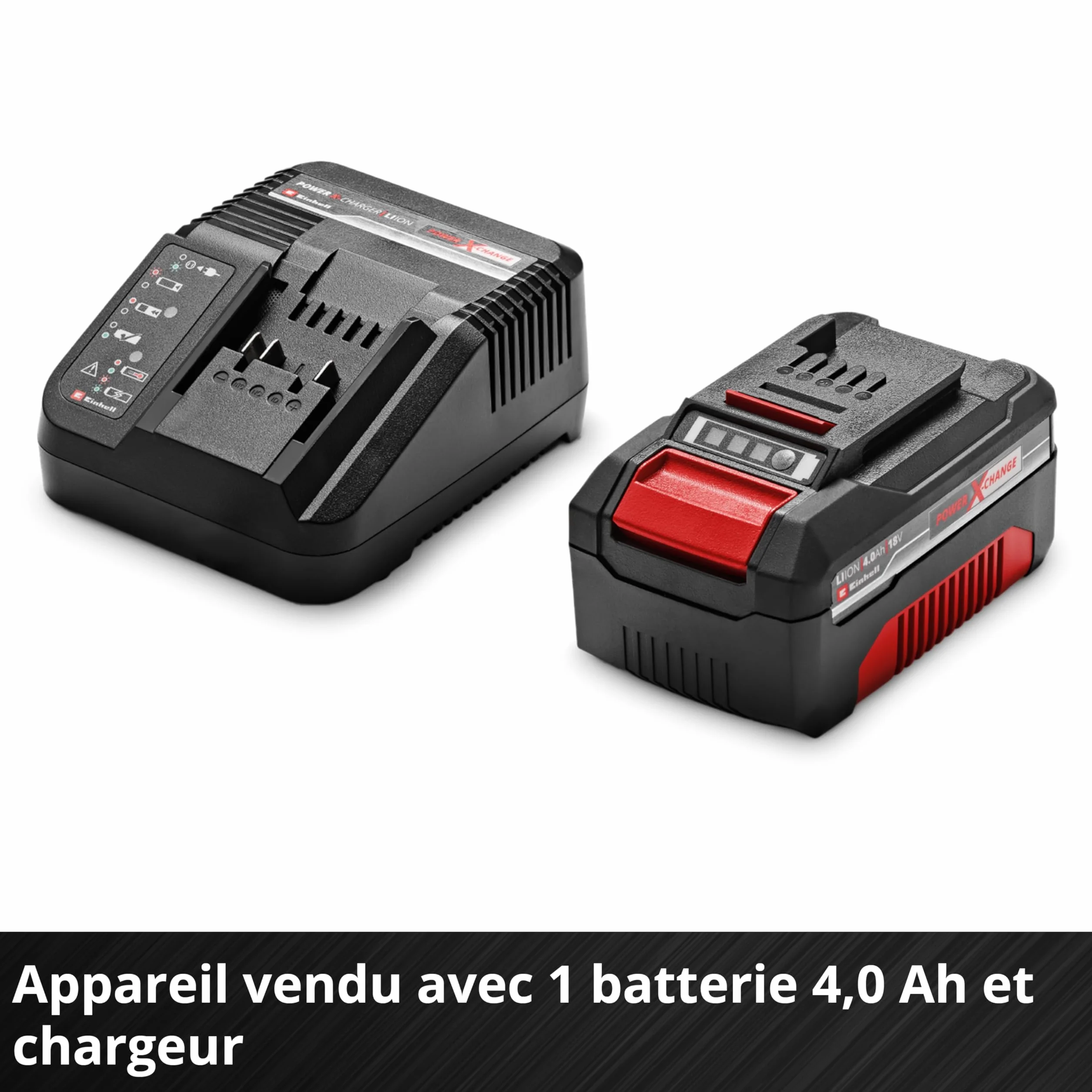 Einhell Tondeuse à Gazon sans Fil GE-CM 18/33 Li Kit Power X-Change 18V Largeur de Coupe 33cm Surface 200 m² Batterie 4,0 Ah