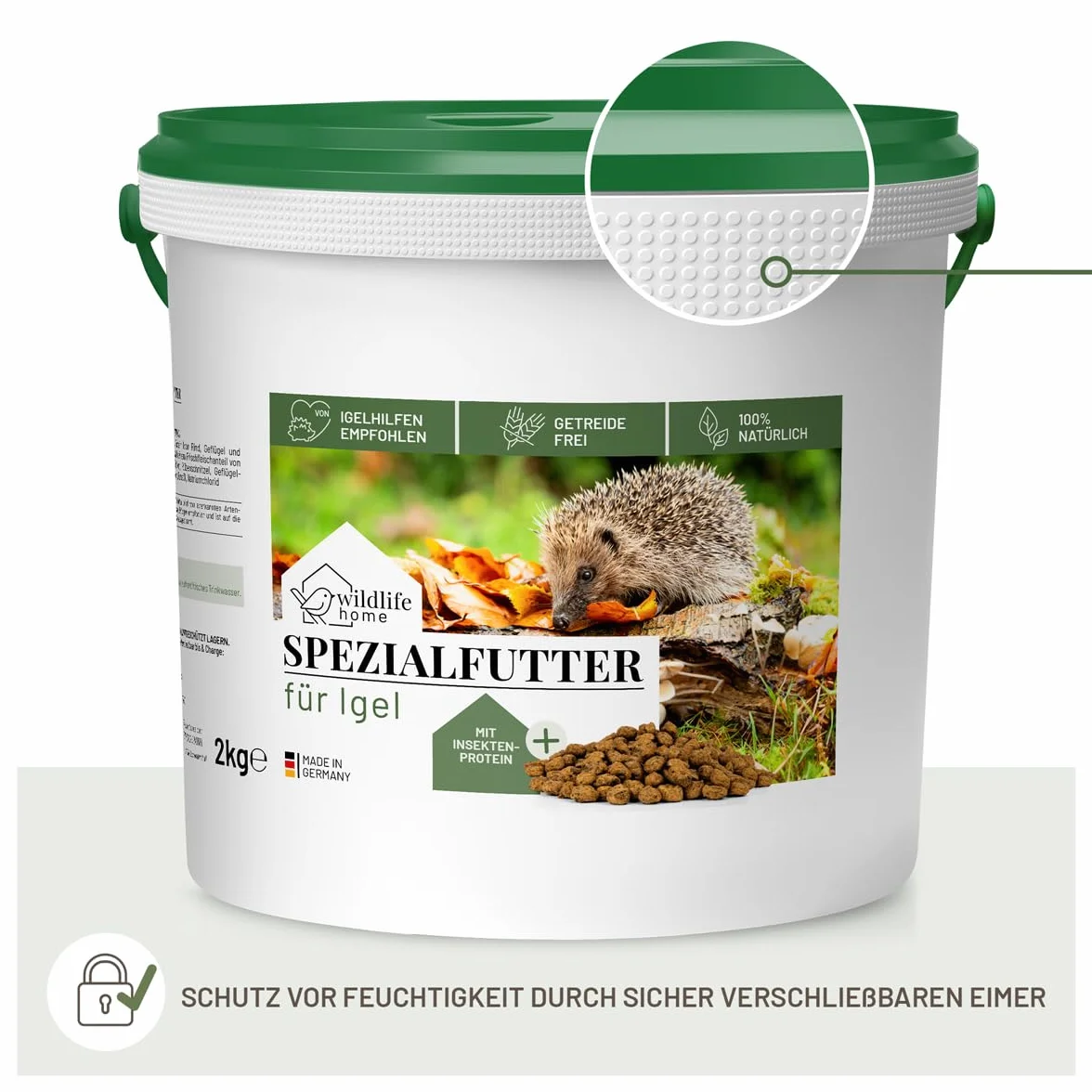 Wildlife Home Nourriture pour hérissons sans céréales 2 kg protéines d'insectes