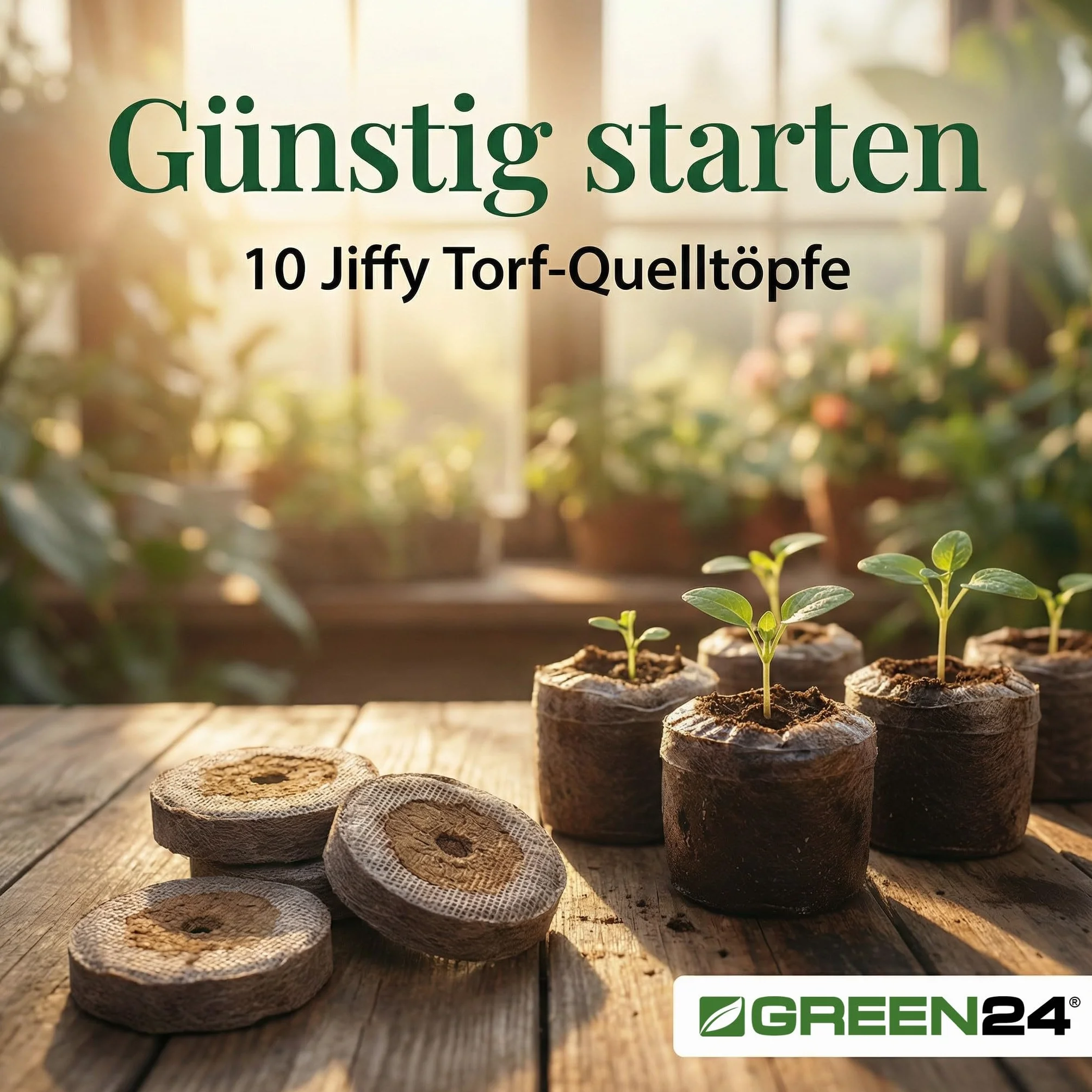 Jiffy Lot de 10 pots de tourbe 44 mm pour semer