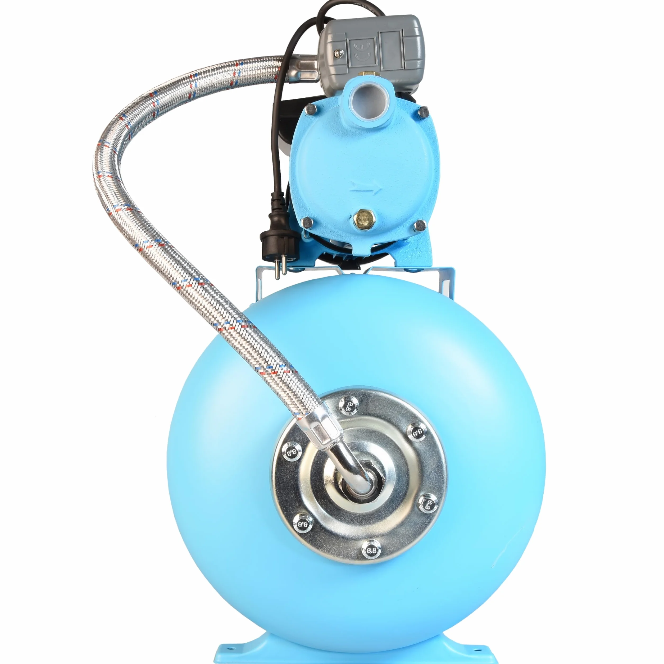Pompe à Eau MAX-H 1300 avec Réservoir 50L - Pompe d’arrosage de Jardin (1300 W, 6000 l/h, hauteur max. 55 m) - Groupe de Surpression Set - Réservoir à Vessie Sous Pression 50 L - pour Eaux Claires
