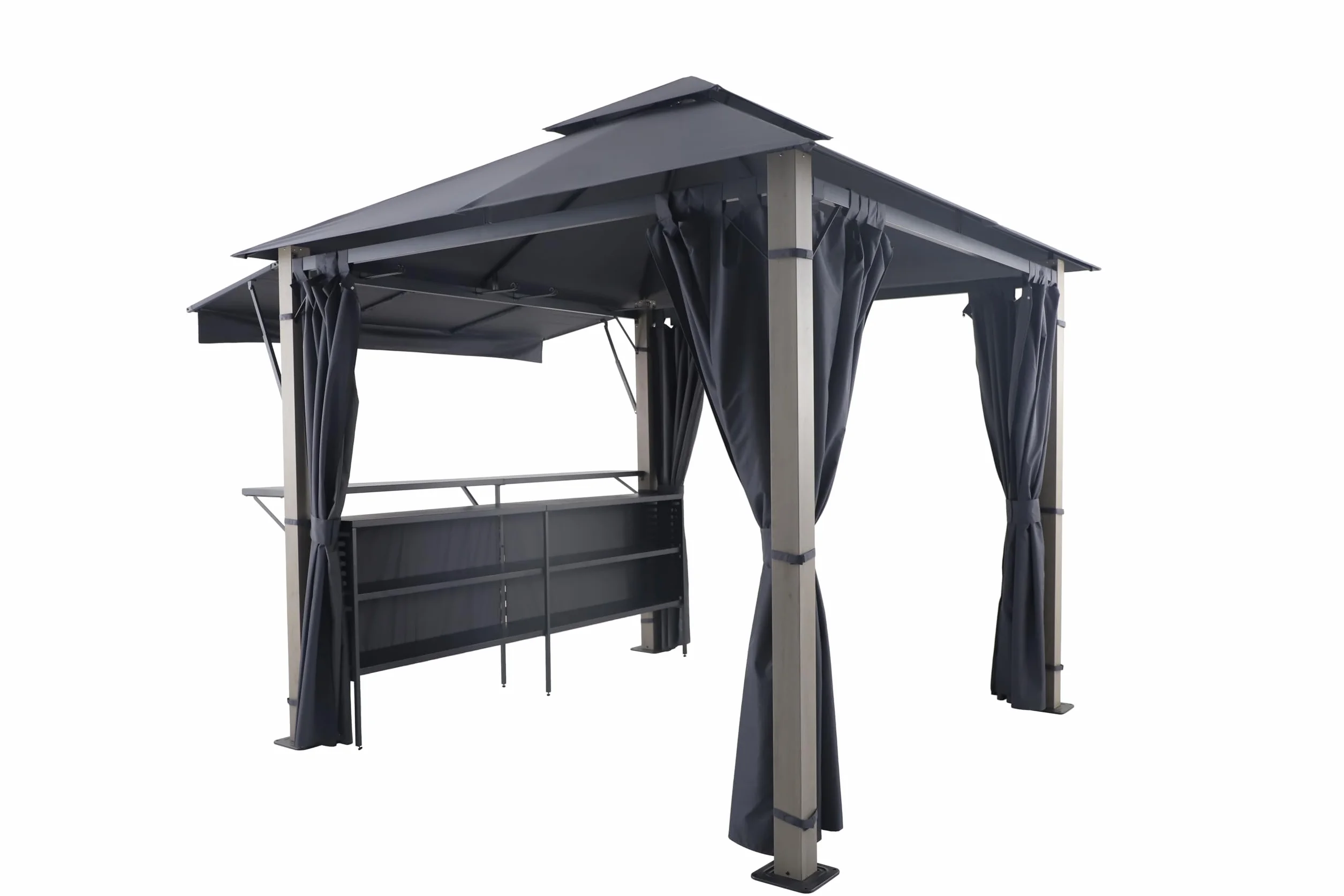 Metro Professional Bar Boheme Mayfield 3x3 m Aluminium Acier Store Gris foncé