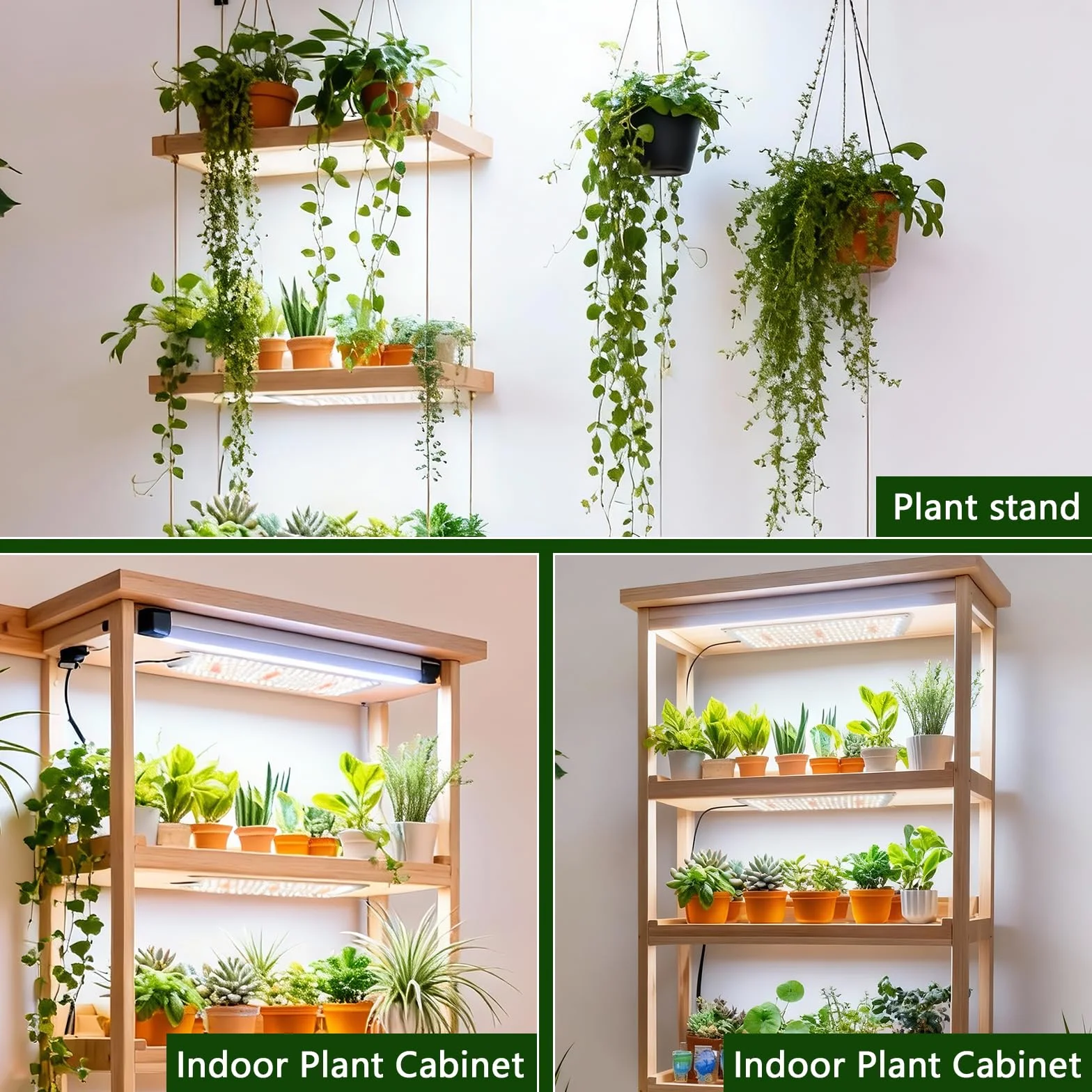 Lampe Horticole LED 40W 768 LEDs Spectre Complet avec Minuterie Auto 4/8/12H Daisy-Chain pour Plantes d'Intérieur