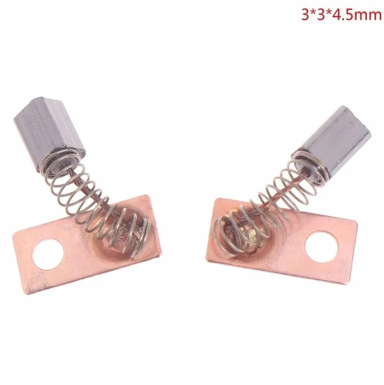 FACAIIO Lot de 10 balais de charbon pour moteur électrique Saeyang Série 210 102L 105L Haute conductivité 3 x 3 x 4,5 mm