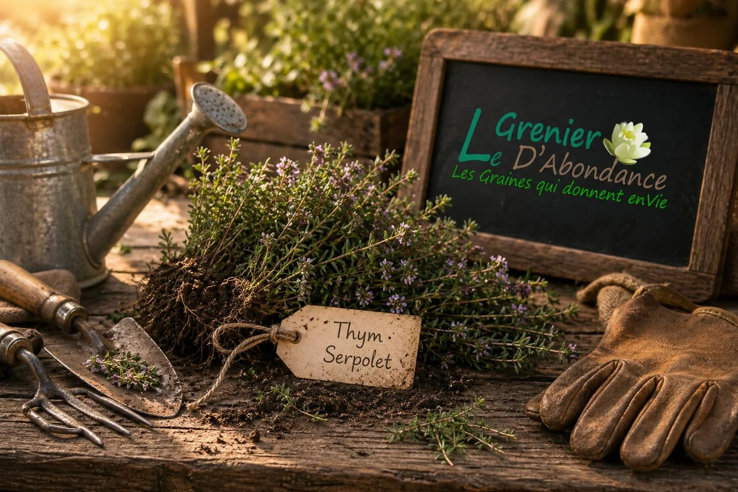 Le Grenier d'Abondance THYM SERPOLET Thymus serpylum 100 graines Aromatiques à semer