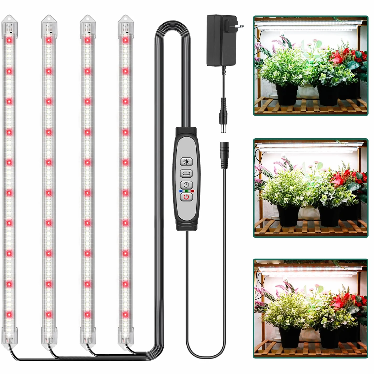 Lampe pour plantes LED COKOLILA 240 LED avec minuterie Auto ON/Off 6/12/18H, 3 modes d'éclairage, 5 luminosités