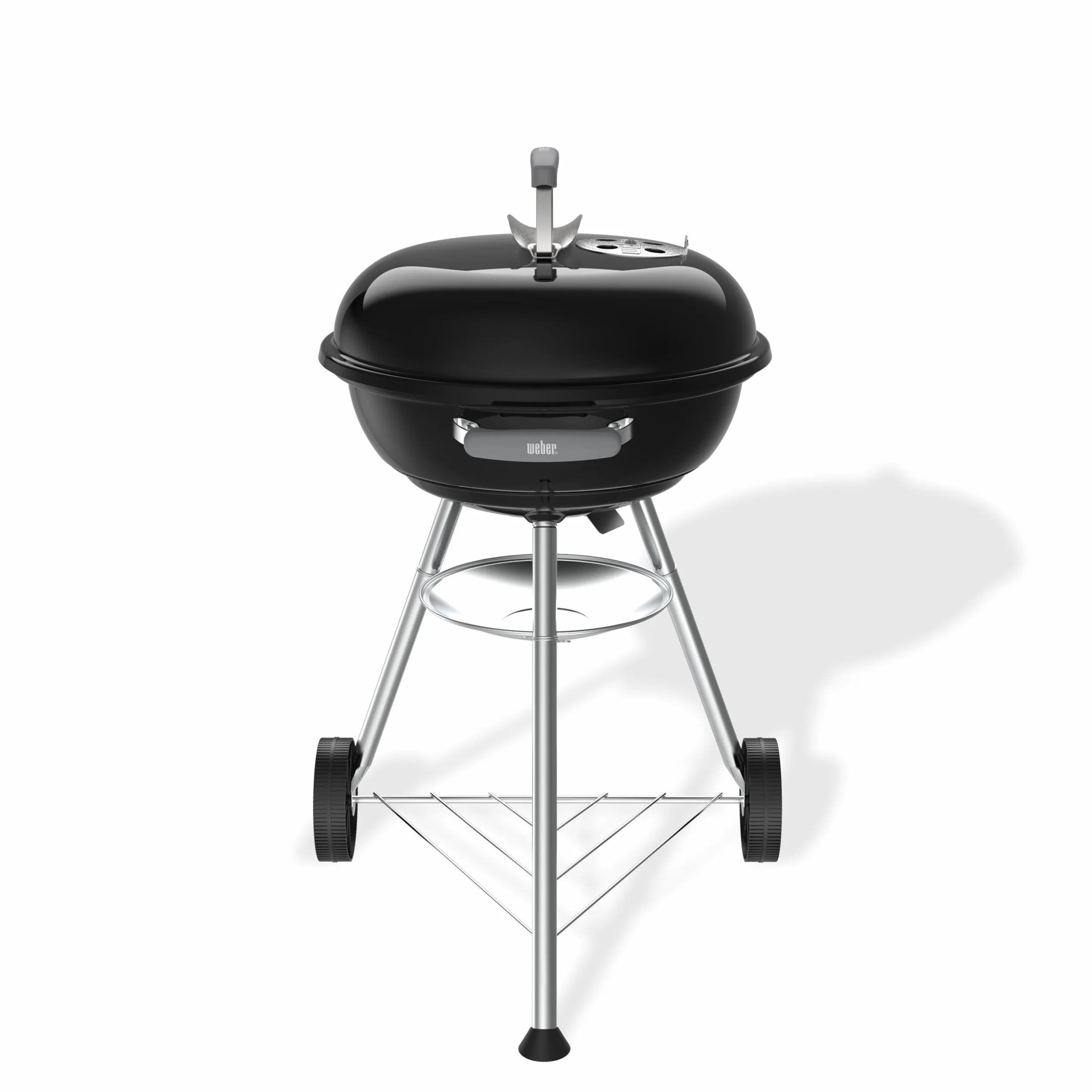 Weber Compact Kettle barbecue à charbon 47 cm, support et roues, noir