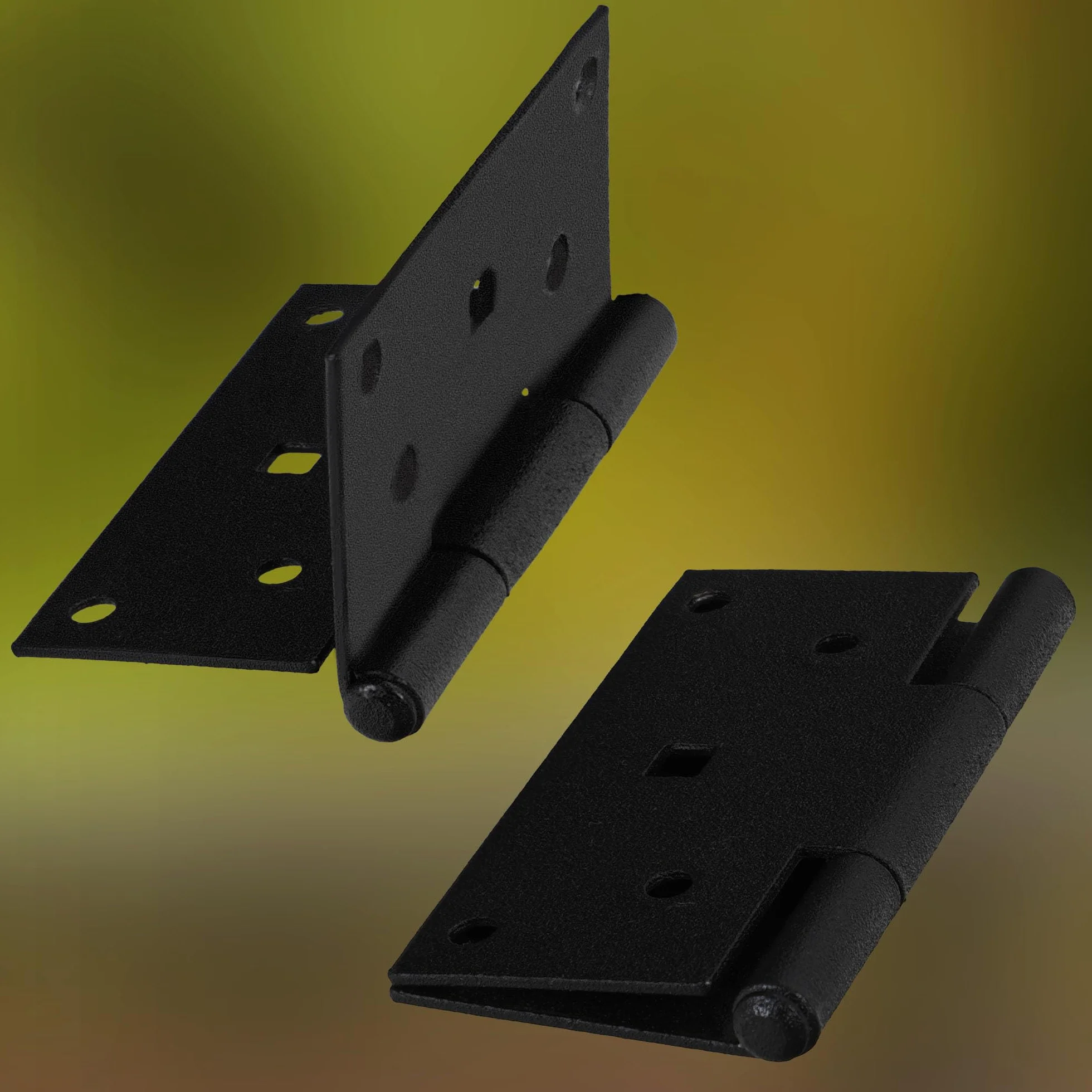 KOTARBAU® 2 x Charnière INOX à congé Chantier 90x95mm en Acier Noir Peint par pulvérisation| Charniere Porte Lourde |Charniere INOX |Charnières de Portes |Charniere Plate |Charnieres |Charnière Porte