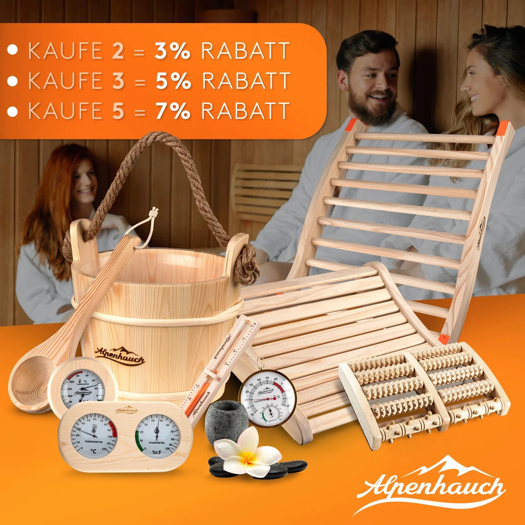 ALPENHAUCH Lot de 2 appuie-tête ergonomiques en bois pour sauna - Accessoire cabine infrarouge