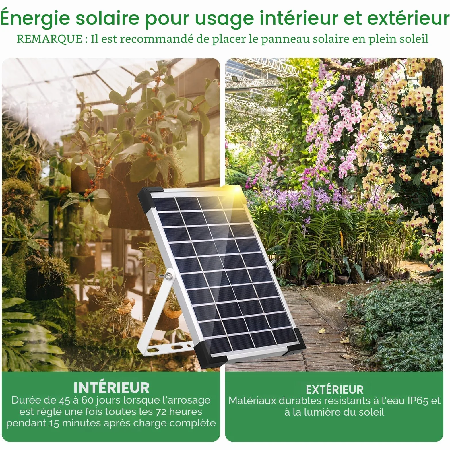 Kit Irrigation Goutte à Goutte Automatique Solaire avec Minuterie Tuyau 35M Jardin