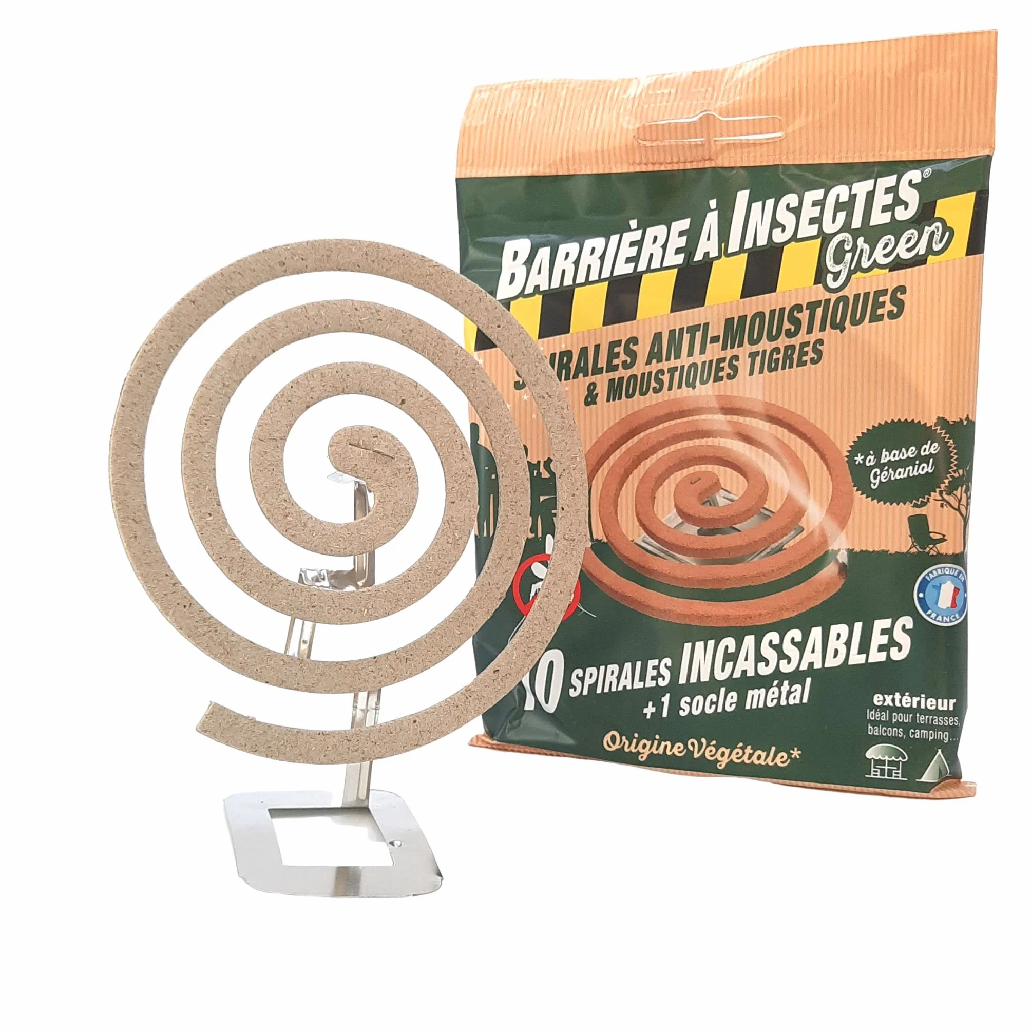Green Anti-moustiques à Base de géraniol Sachet de 10 Spirales