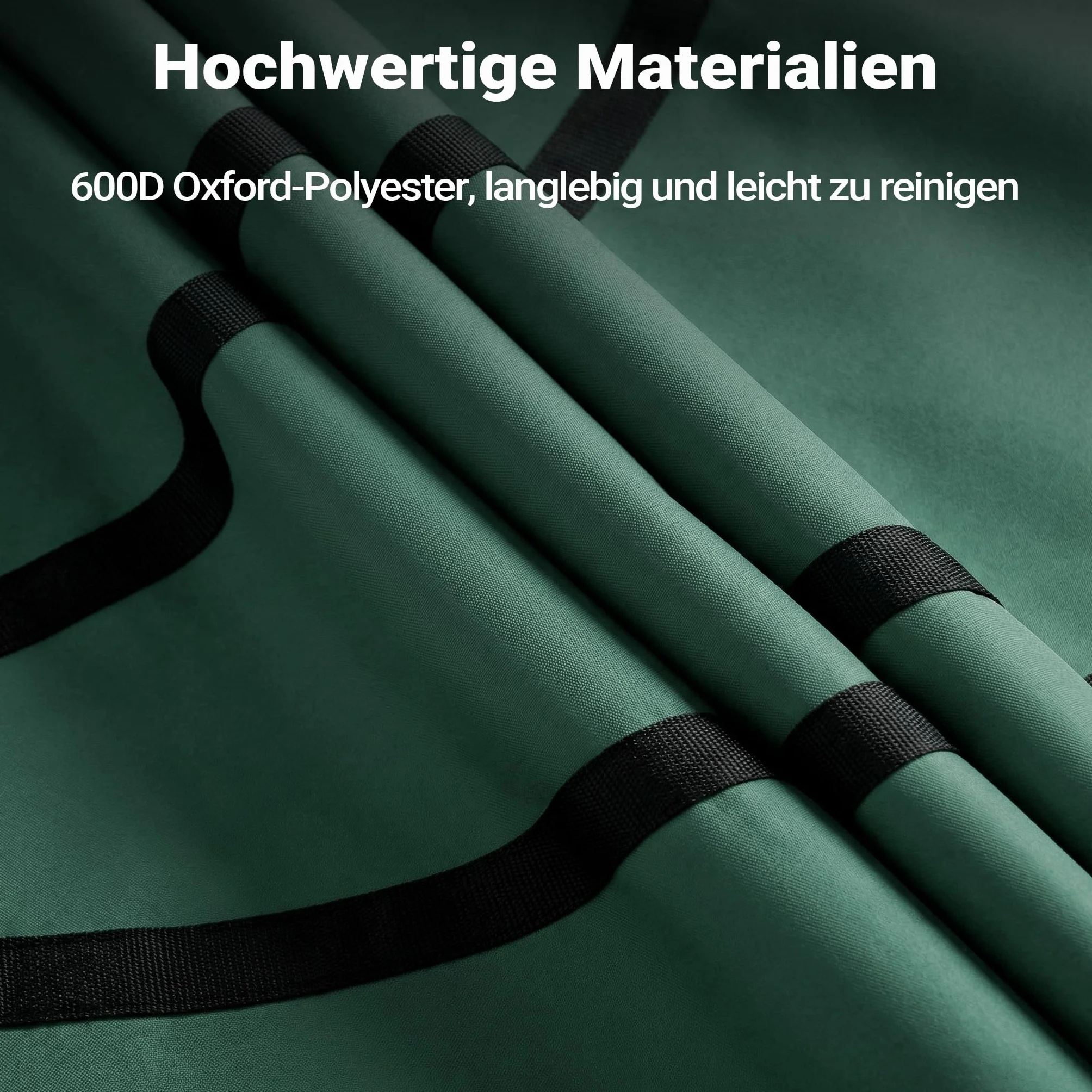 Wiltec Sac à feuilles rond 100 l vert pop-up pliable 600D Oxford polyester collecte déchets jardin