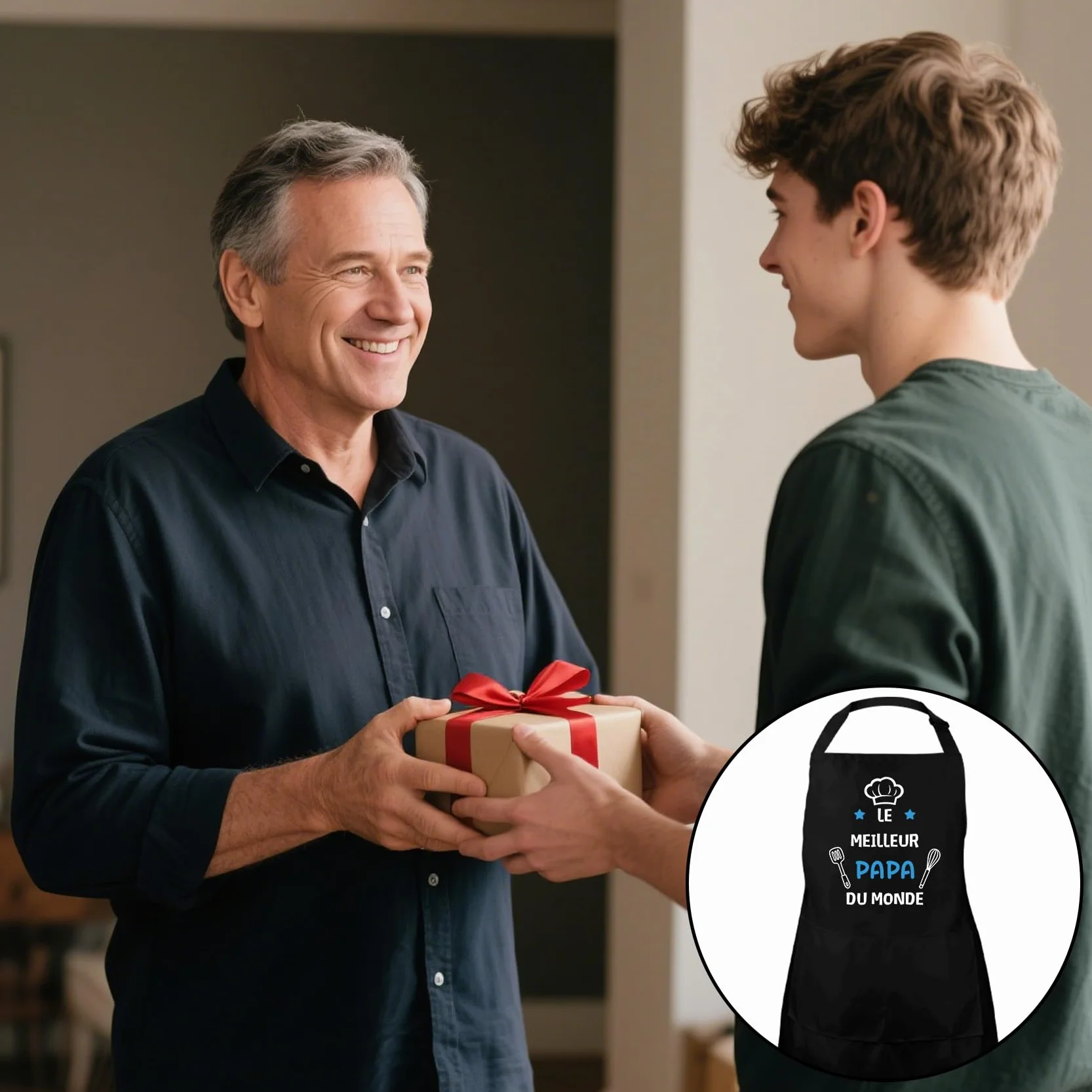 Tablier Cuisine Homme Barbecue Cadeau Papa Anniversaire Fete des Peres Noel Saint Valentin