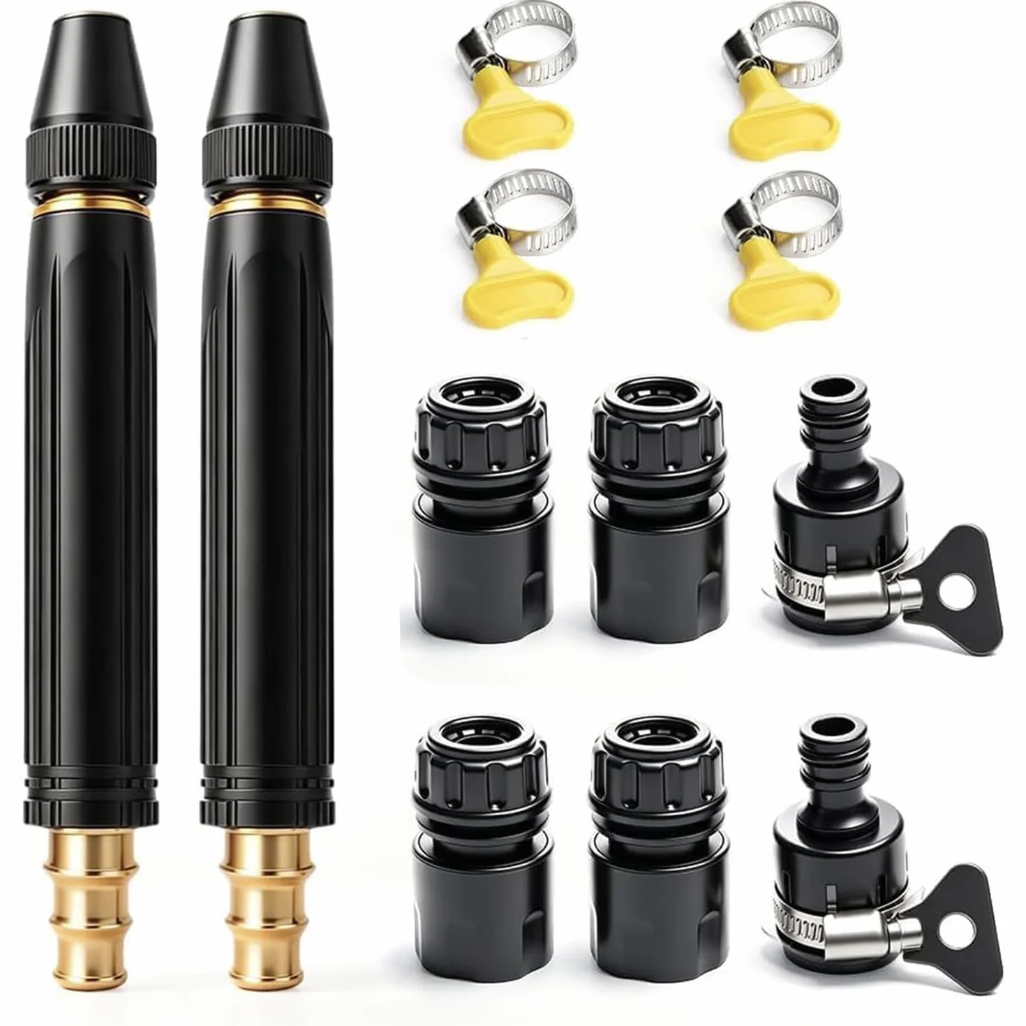 Pistolet Haute Pression pour Voiture – Buse de Surpression, Arrosage, Nettoyage Auto, Multi-Patterns Réglables (2 SET)