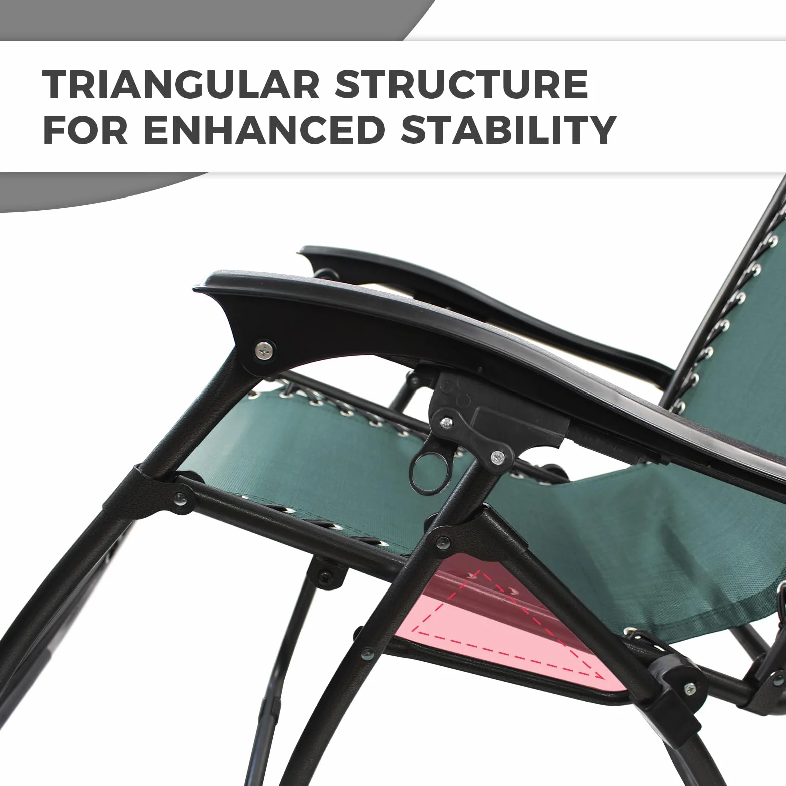 Todeco Chaises Longues Zéro Gravité Pliables en Textilène Respirant avec Repose-Tête, Vert