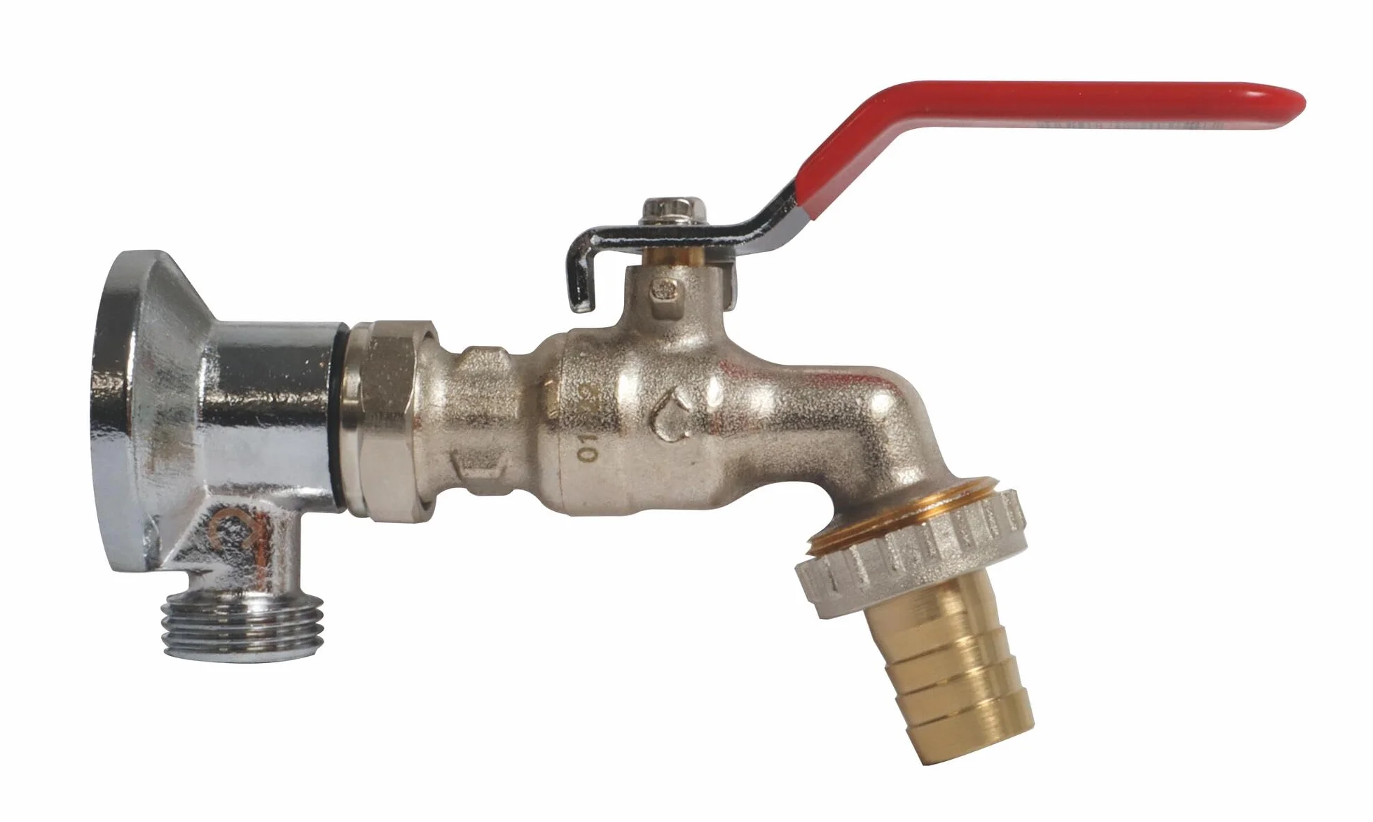 SOMATHERM Kit Robinet d'arrosage orientable Laiton chromé entrée mâle 15/21 sortie 20/27