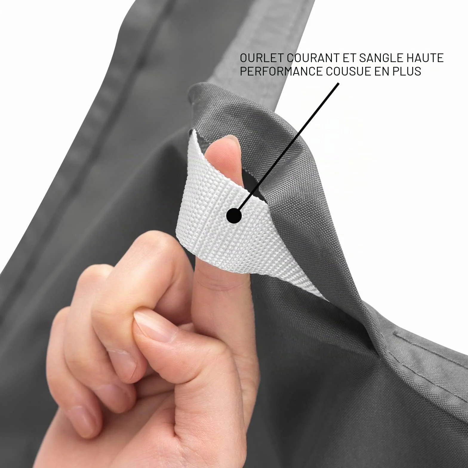WOLTU Voile d'ombrage rectangulaire 3x5 m Imperméable Anti UV 93% Polyester Gris Jardin Terrasse