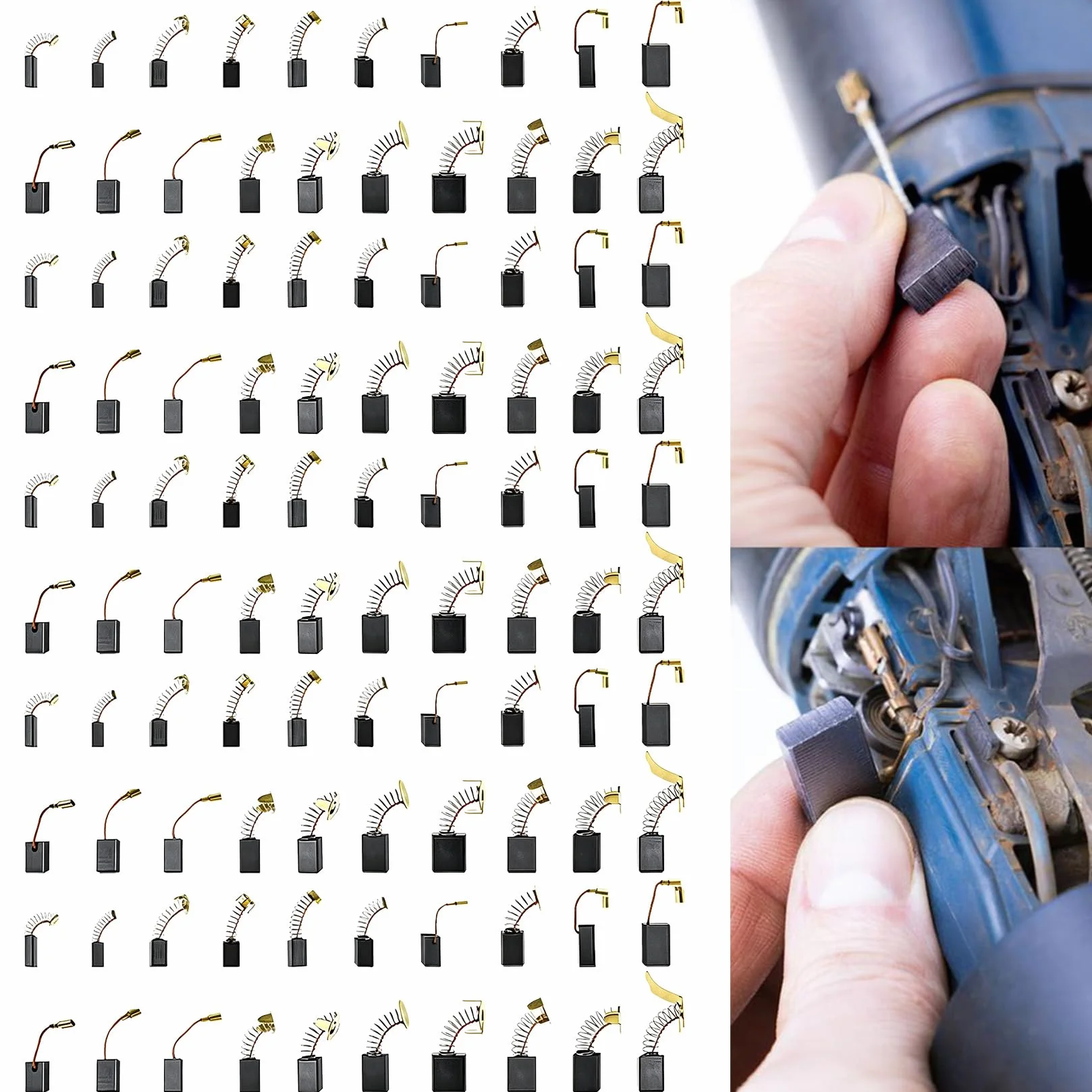 Balais de charbon Forbabe, lot de 100, pour outils électroportatifs, meuleuses d'angle, perceuses et autres outils