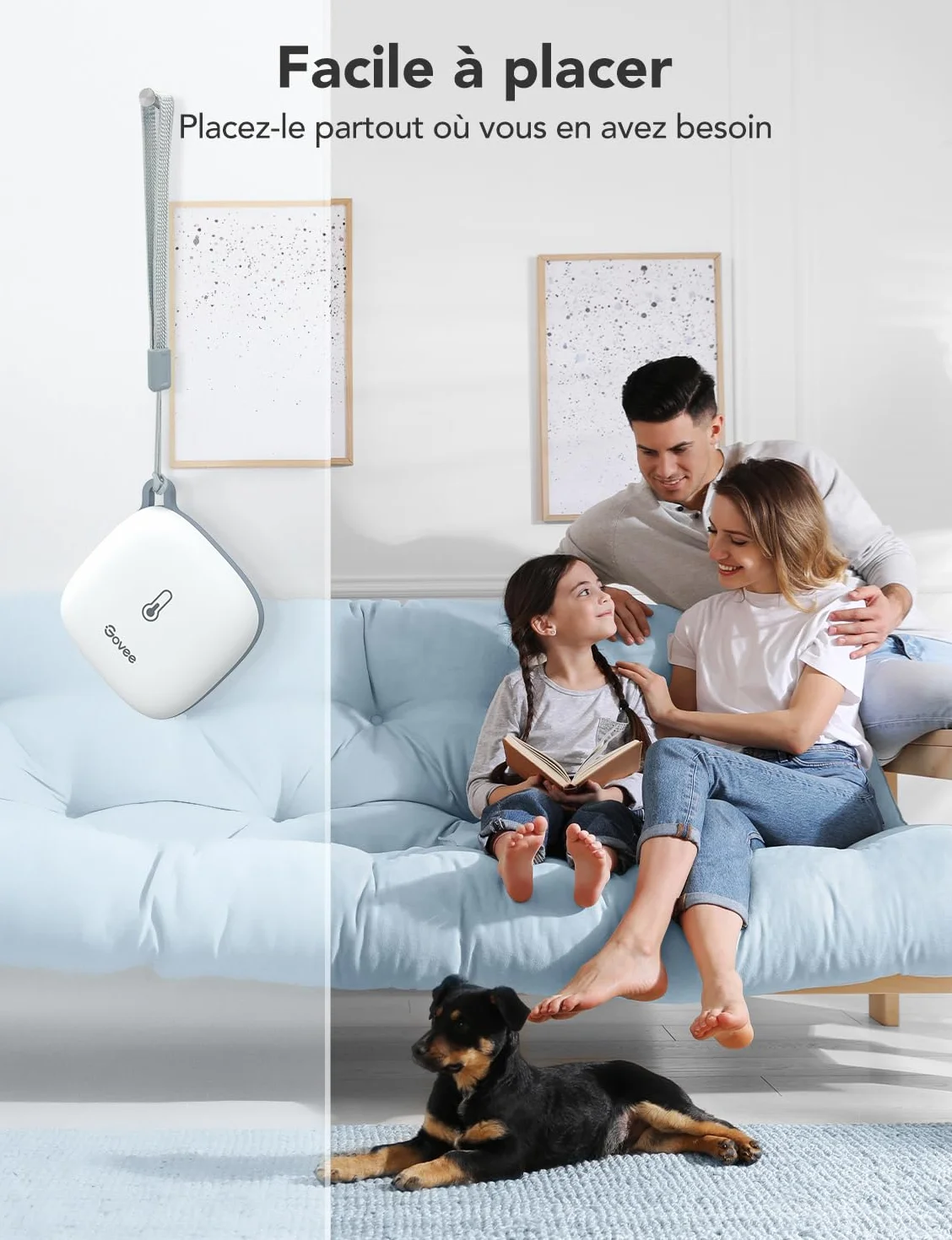 Govee WiFi Thermomètre Intérieur Hygromètre, Moniteur Haute Précision Température Humidité avec Alerte, 2.4GHz