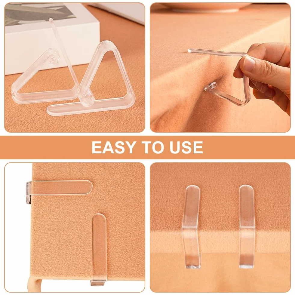 Pinces À Nappe Plastique 27Pièces Clips de Nappe Table Anti-Glissant Transparent Fixation Attache