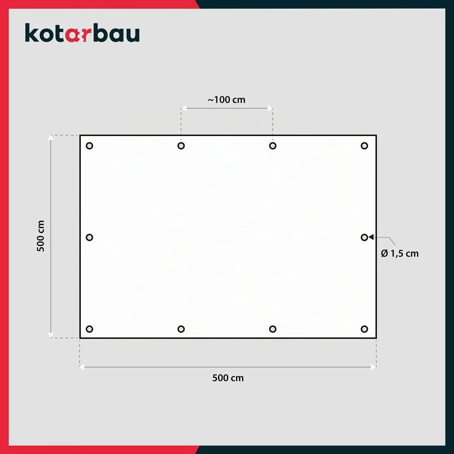 KOTARBAU® Bâche de Protection Extérieur - Polyéthylène - 5 x 5 m - Bleu - 75 g/m² - Bâche avec œillets - Anti UV - Toile de Protection - Couverture Impermeable Exterieu