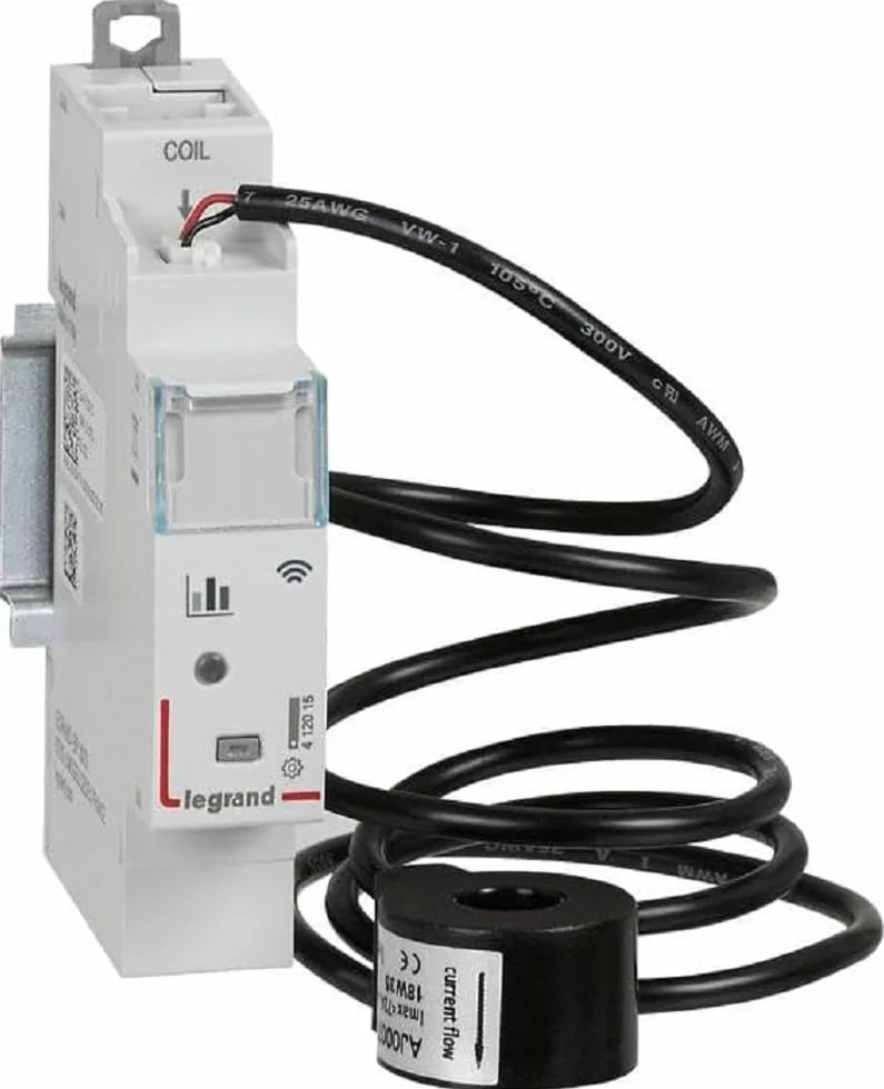LEGRAND - 199118 - Compteur d'énergie monophasé connecté Drivia with Netatmo - Livré avec 1 tore de mesure fermé 80A maximum - Emballage BTC - Gris
