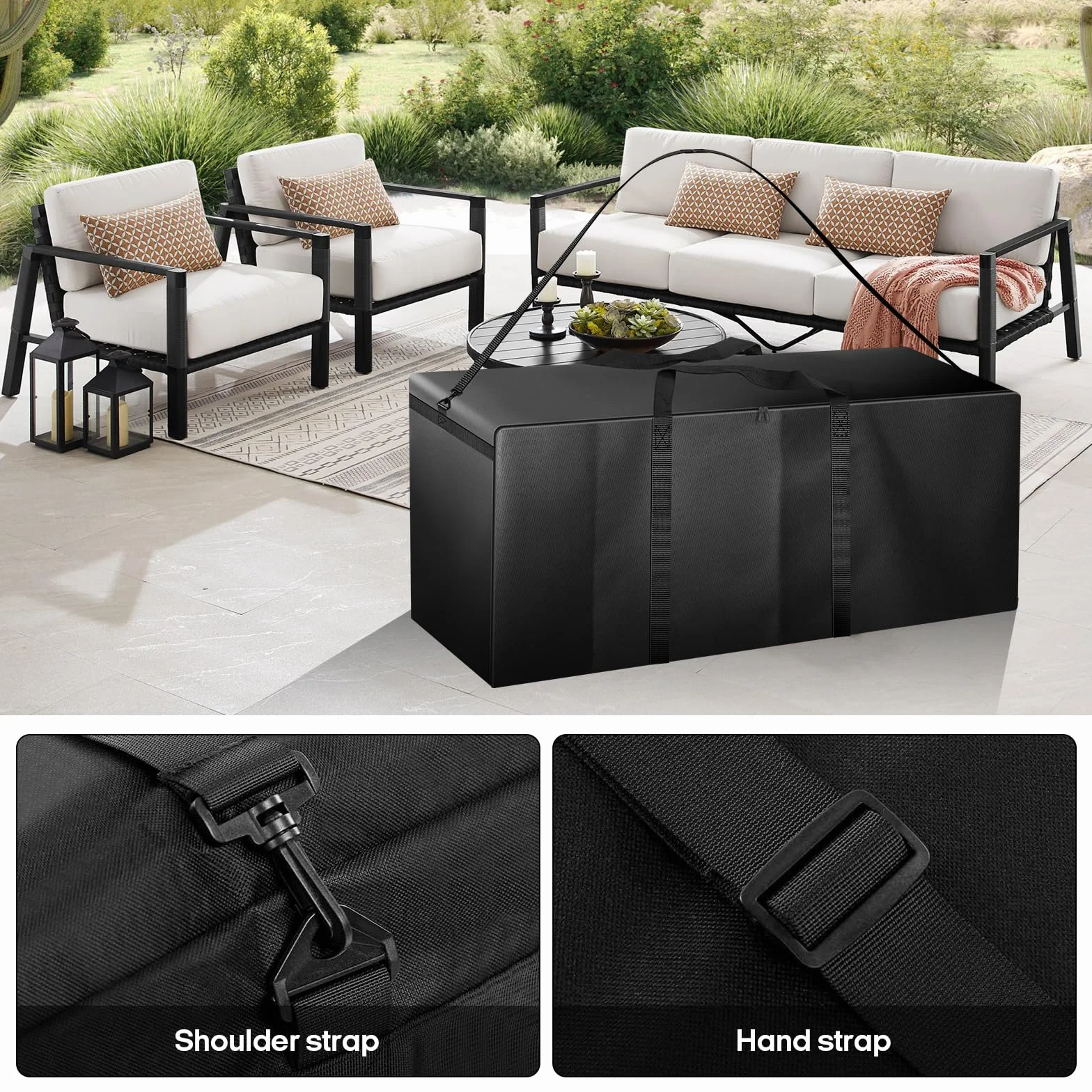Sac de Rangement 670L 176x76x51cm Imperméable 420D Jardin Coussin Sapin de Noel