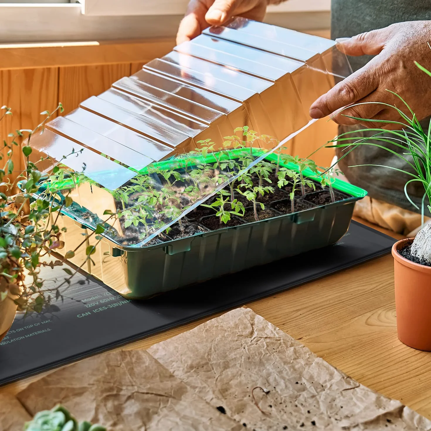 Ohuhu Tapis Chauffant 2 Pièces 25 x 52 cm pour Germination Semis Jardinage