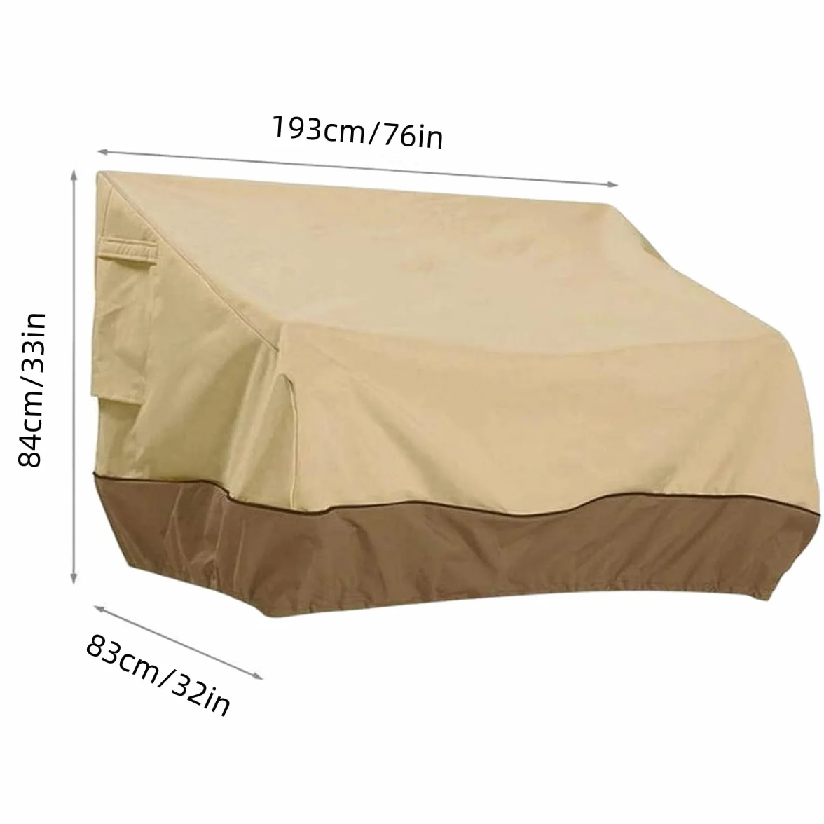 Housse Exterieur Impermeable Canapé Oxford 210D Protection Jardin 193x83x84cm