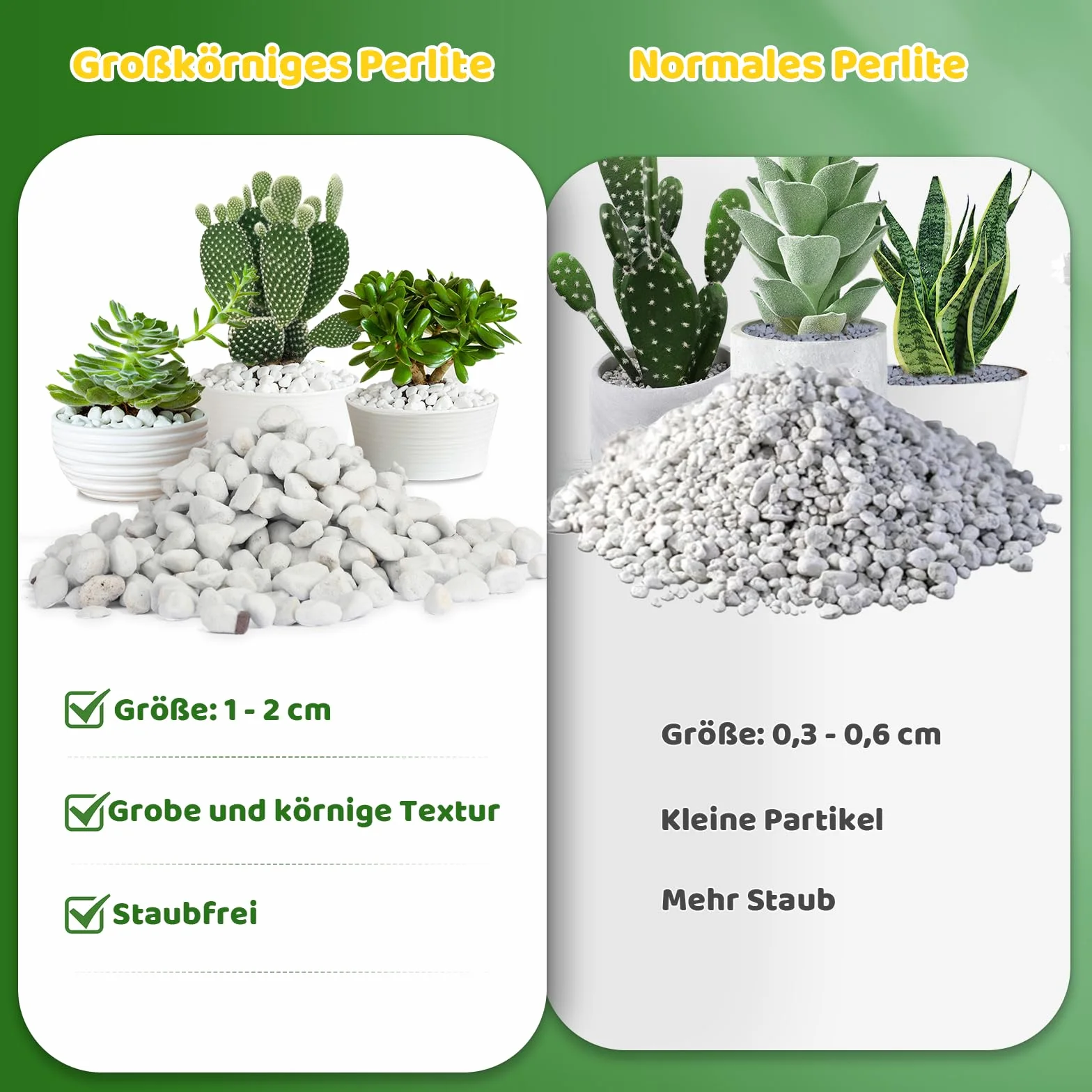 Perlite grossière pour plantes 1-2 cm, additif naturel pour sol, améliore drainage et ventilation, croissance racines (1L)