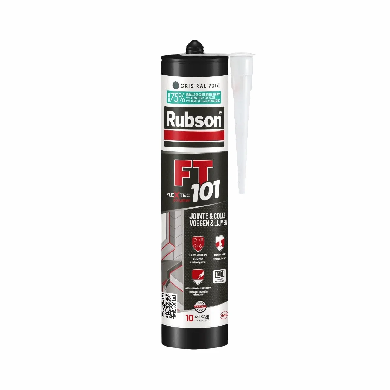 Rubson Mastic FT 101 Joint Fissure & Colle RAL 7016 (cartouche 280 ml) – Mastic polyvalent tous matériaux – Étanche & résistant