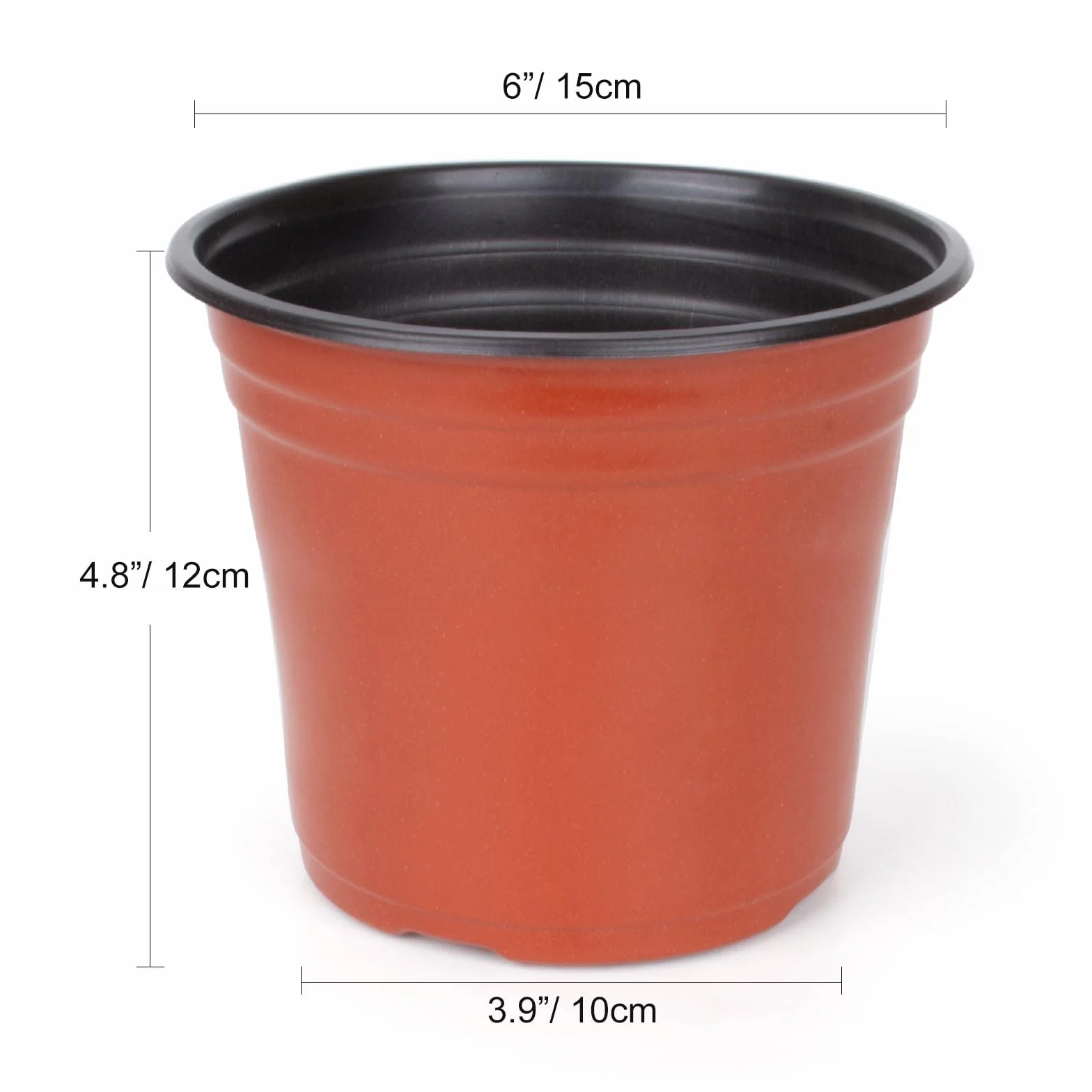 E-KNOW Lot de 150 pots en plastique 15 cm pour plantes grasses