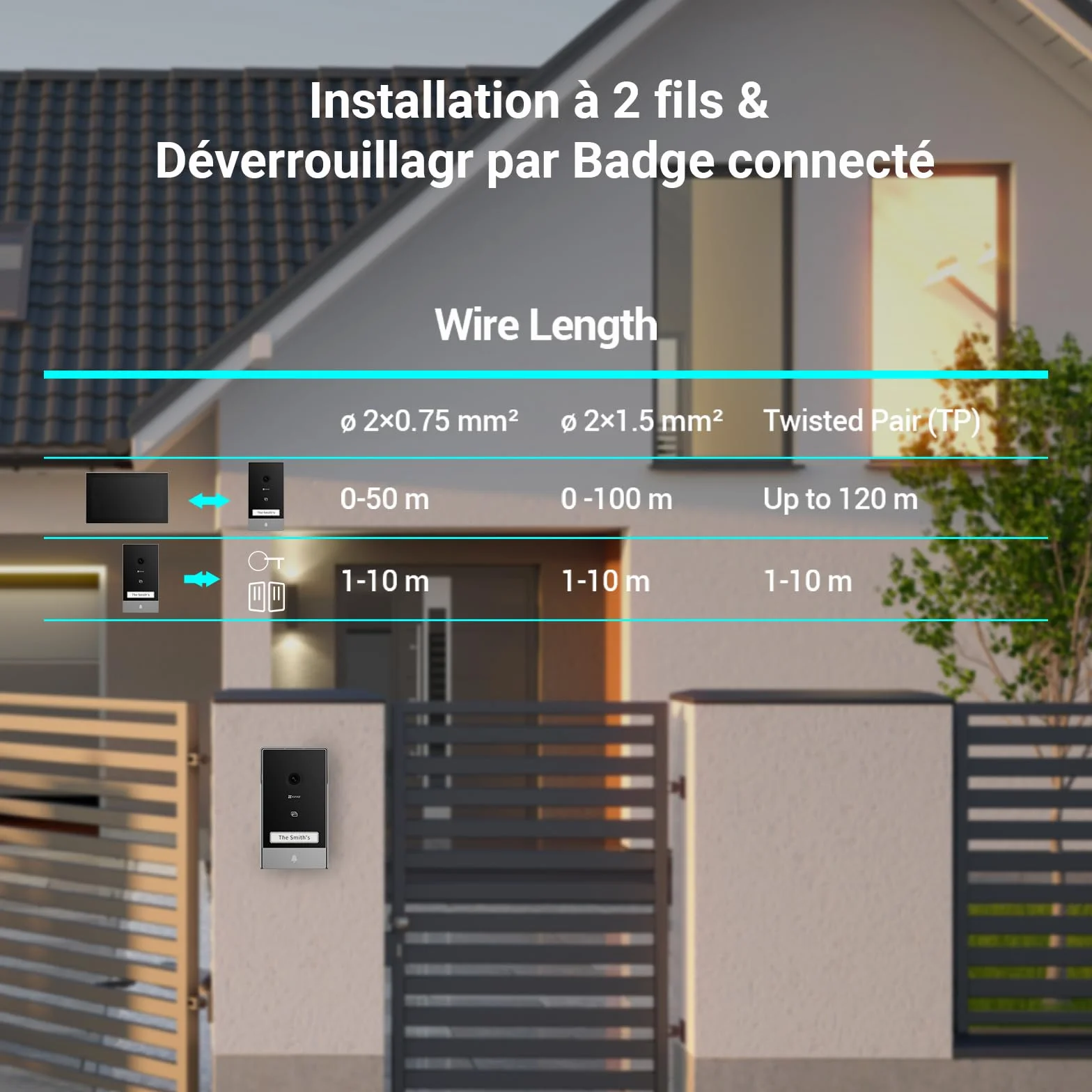 EZVIZ HP7 2K Visiophone Connecté Interphone Vidéo 7 Pouces Moniteur Tactile Unlock à Distance 2 Fils Détection Humaine RFID Audio Bidirectionnel Vision Nocturne étanche WiFi dual-Band